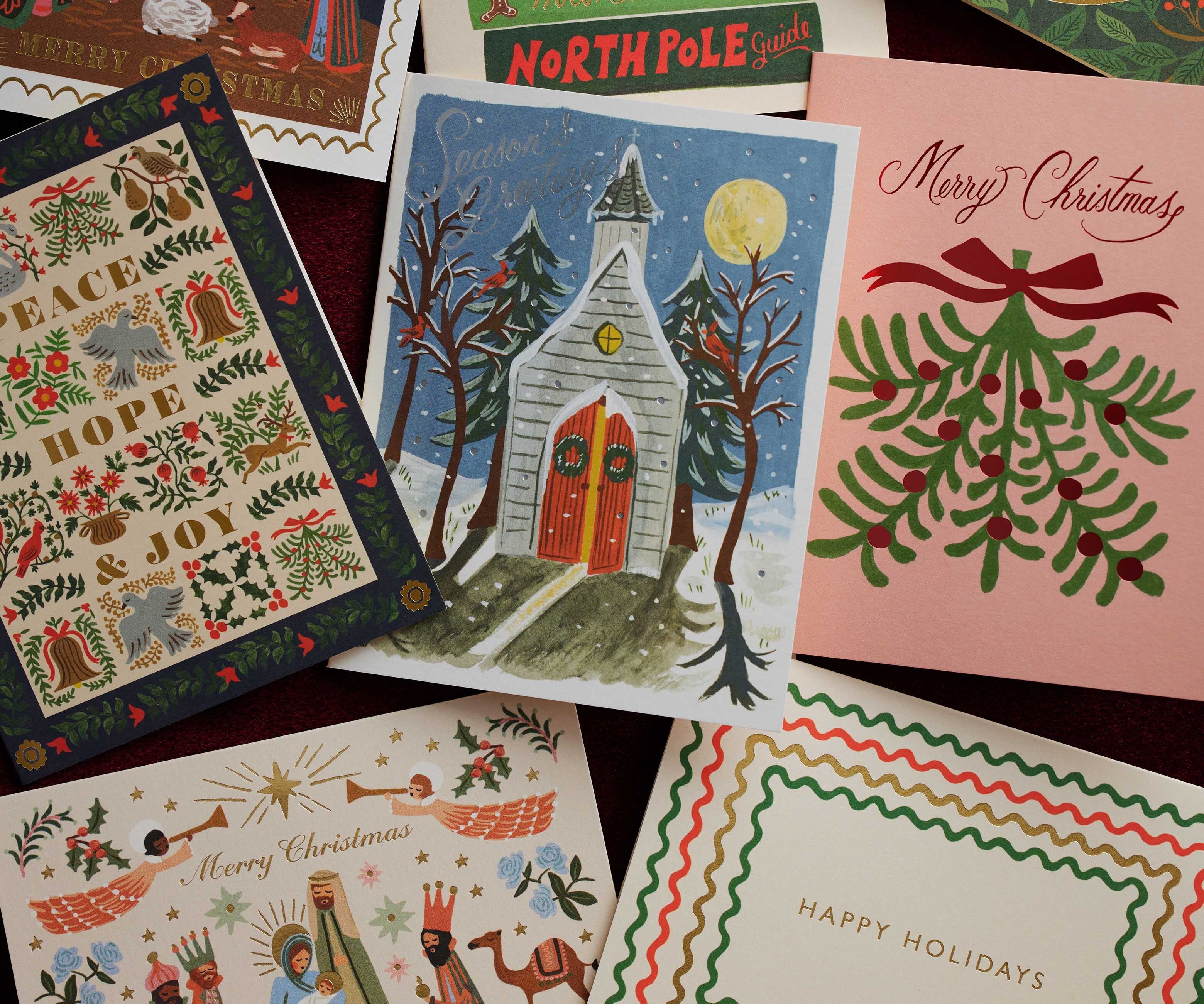 Holiday Ribbon Holiday Card - Single Card