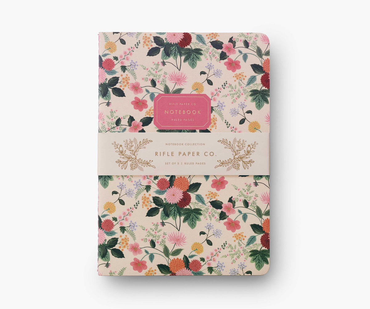 Dahlia Stitched Notebook Set of 3 | Rifle Paper Co.