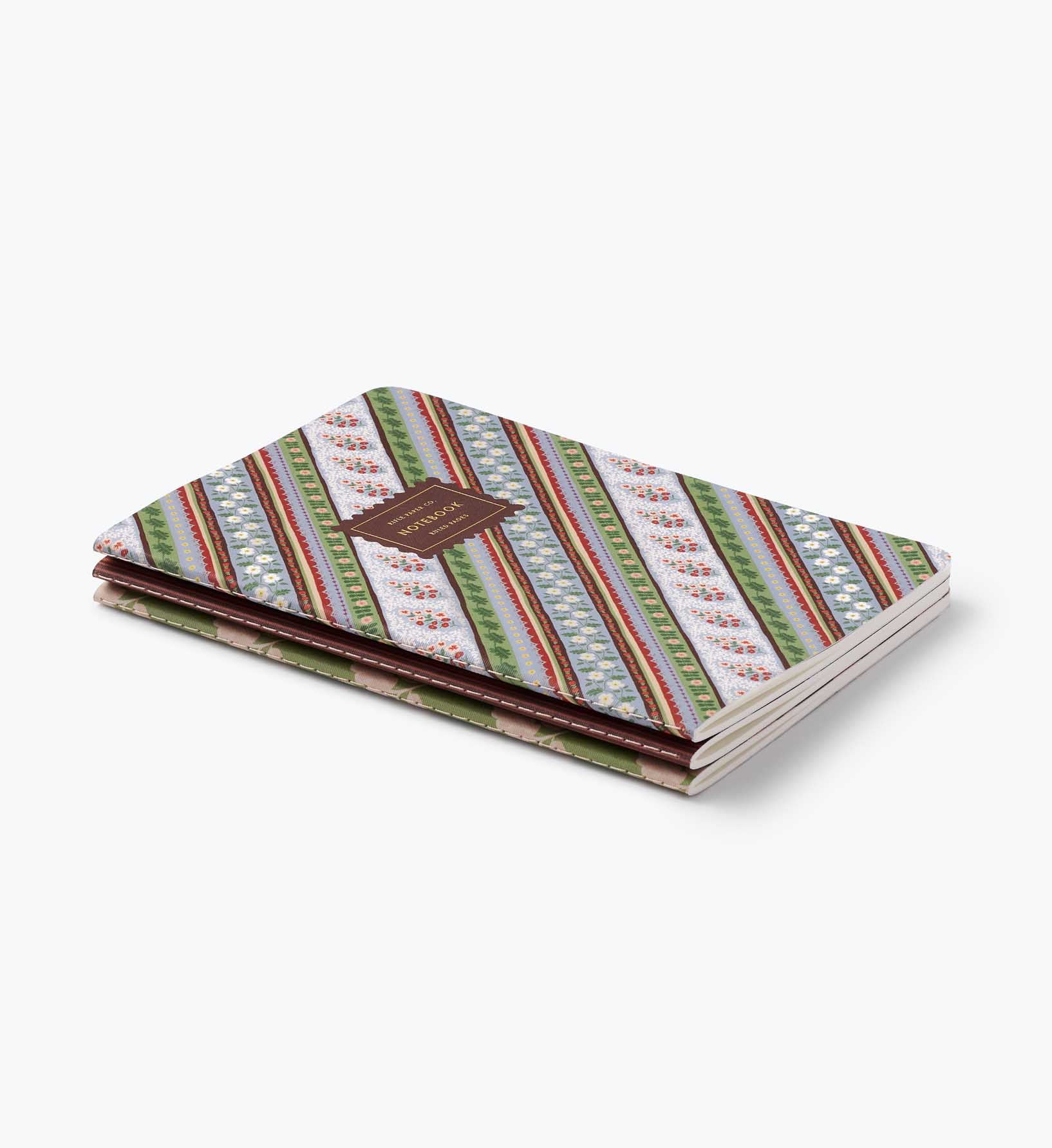 Stitched Notebook Set - Paisley