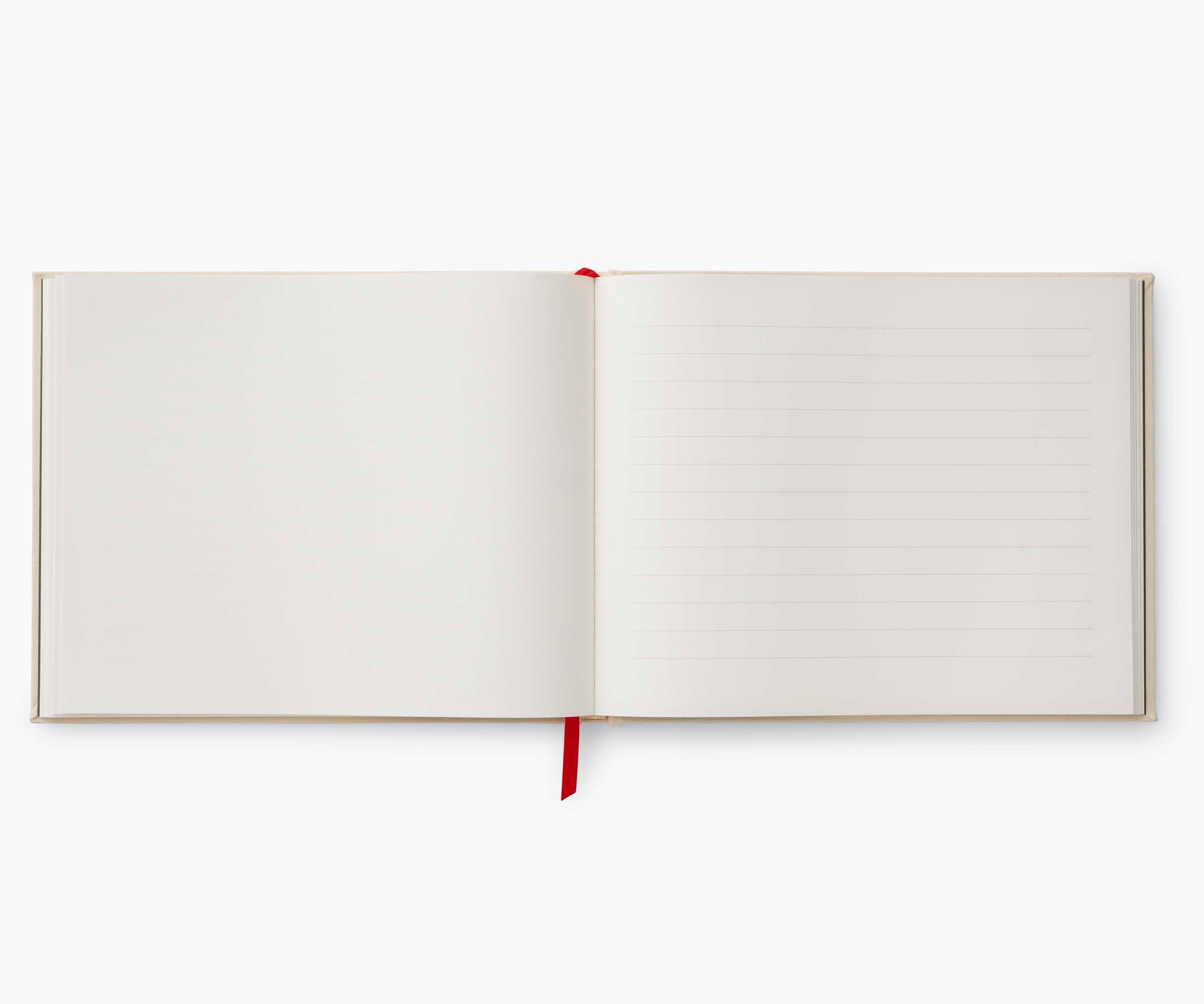 Embroidered Guest Book - Christmastide Pomegranate