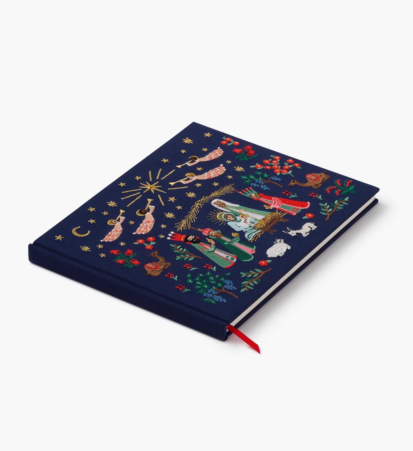 Embroidered Guest Book - Nativity