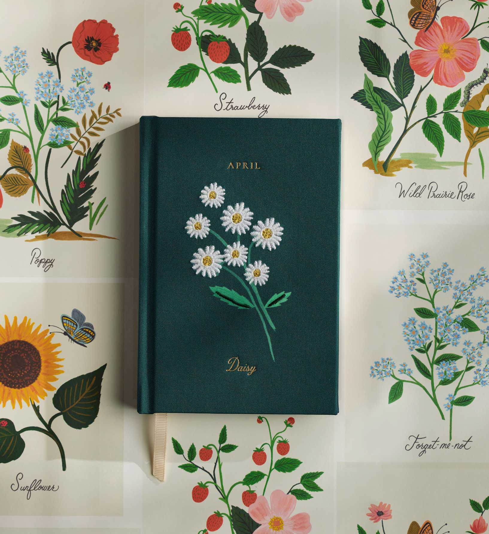 Birth Month Mini Embroidered Journal - April