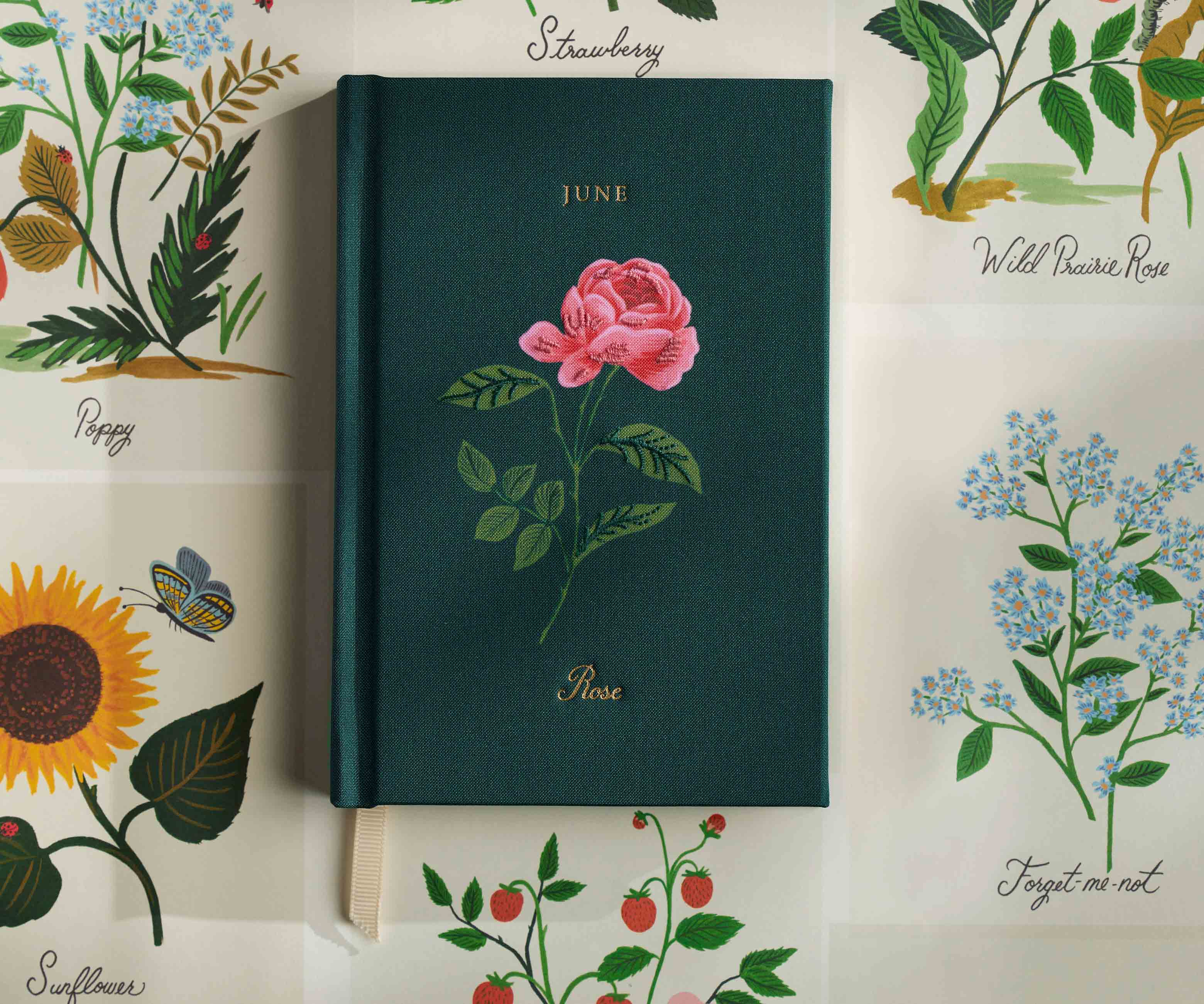 Birth Month Mini Embroidered Journal - June