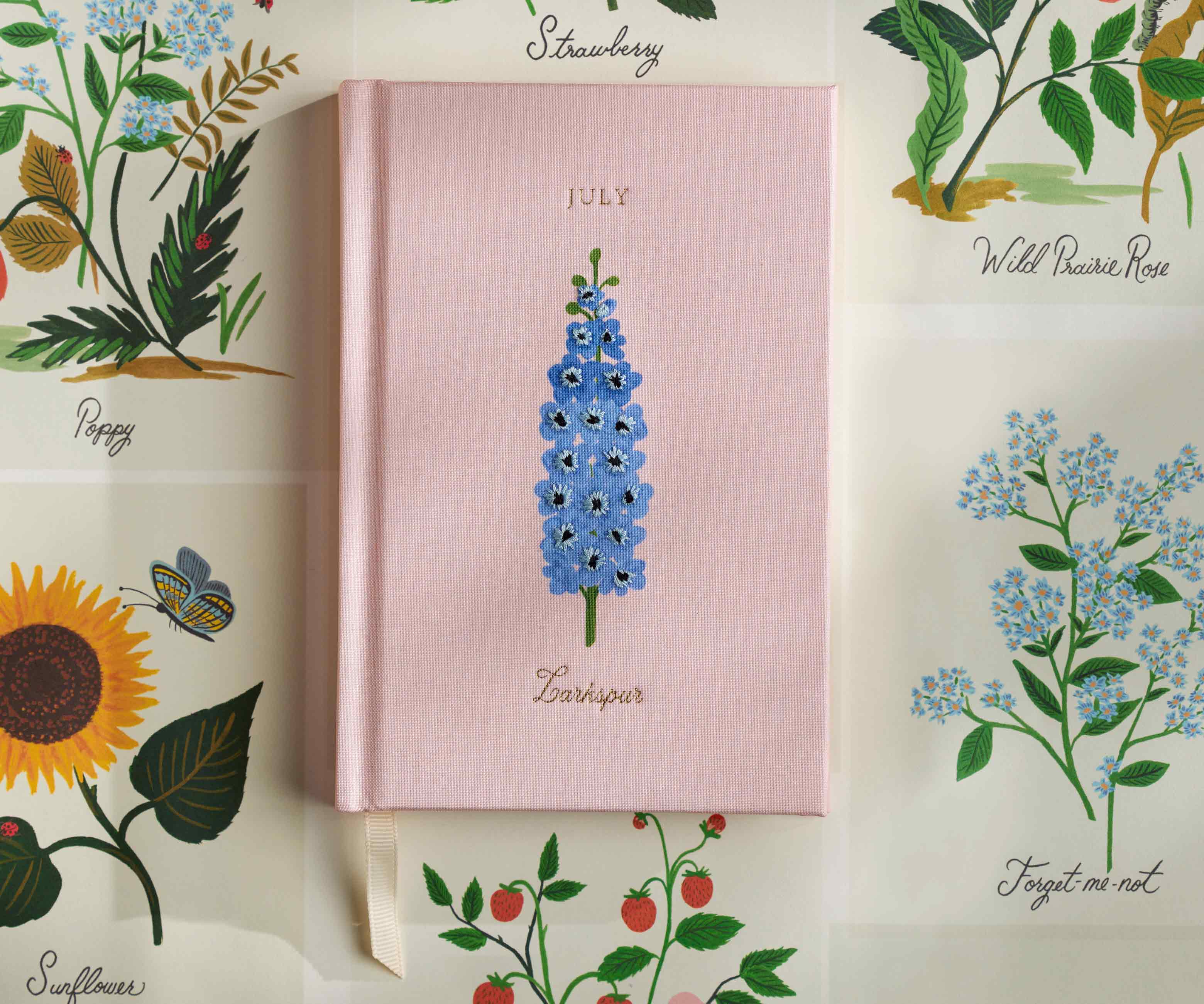 Birth Month Mini Embroidered Journal - July