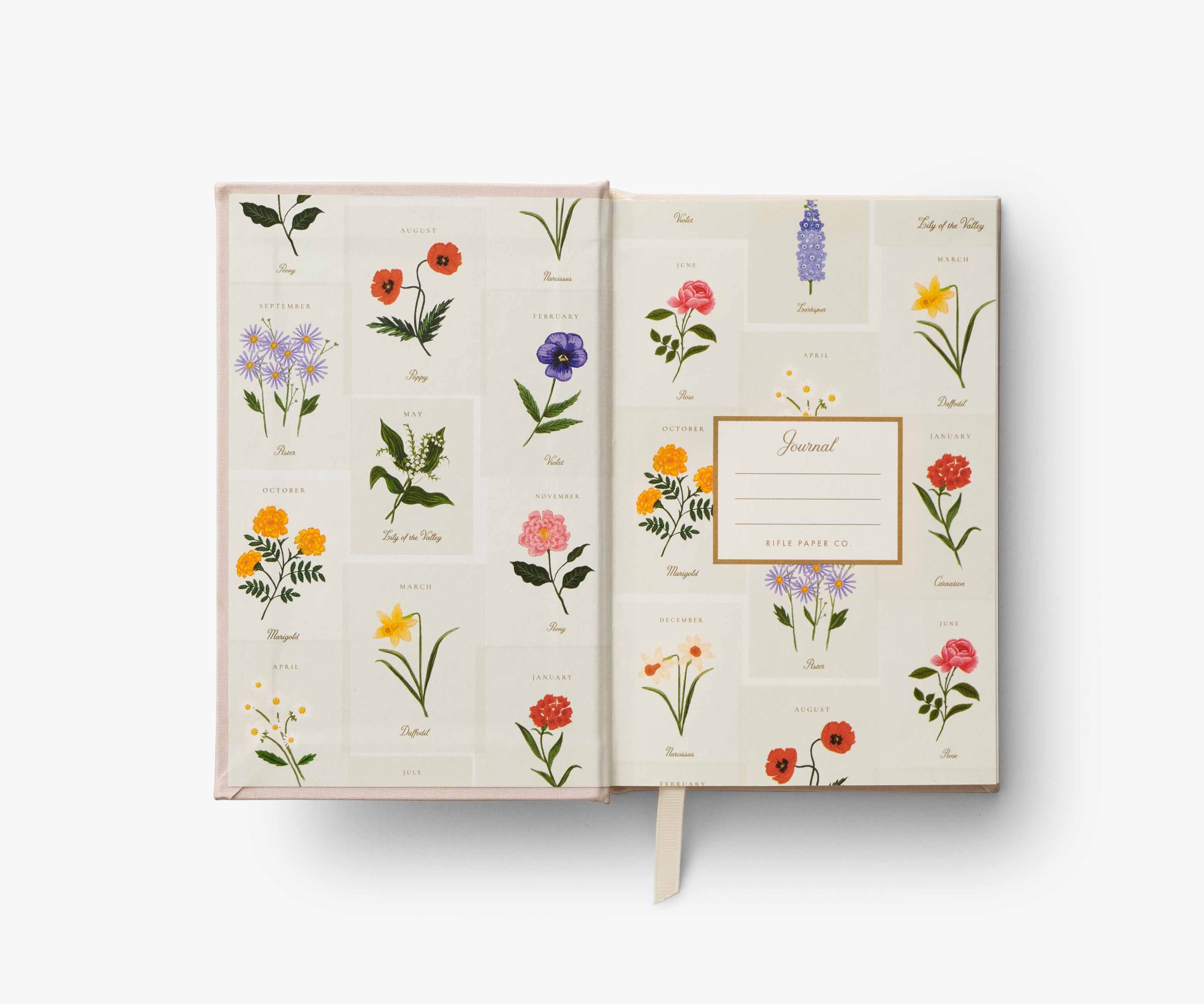 Birth Month Mini Embroidered Journal - August