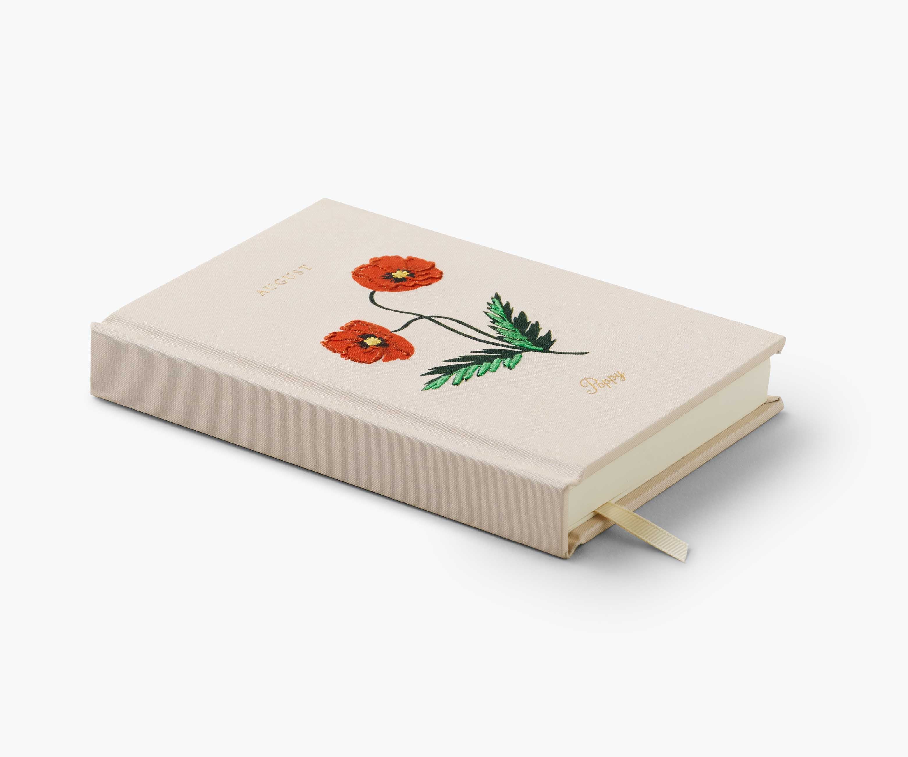 Birth Month Mini Embroidered Journal - August