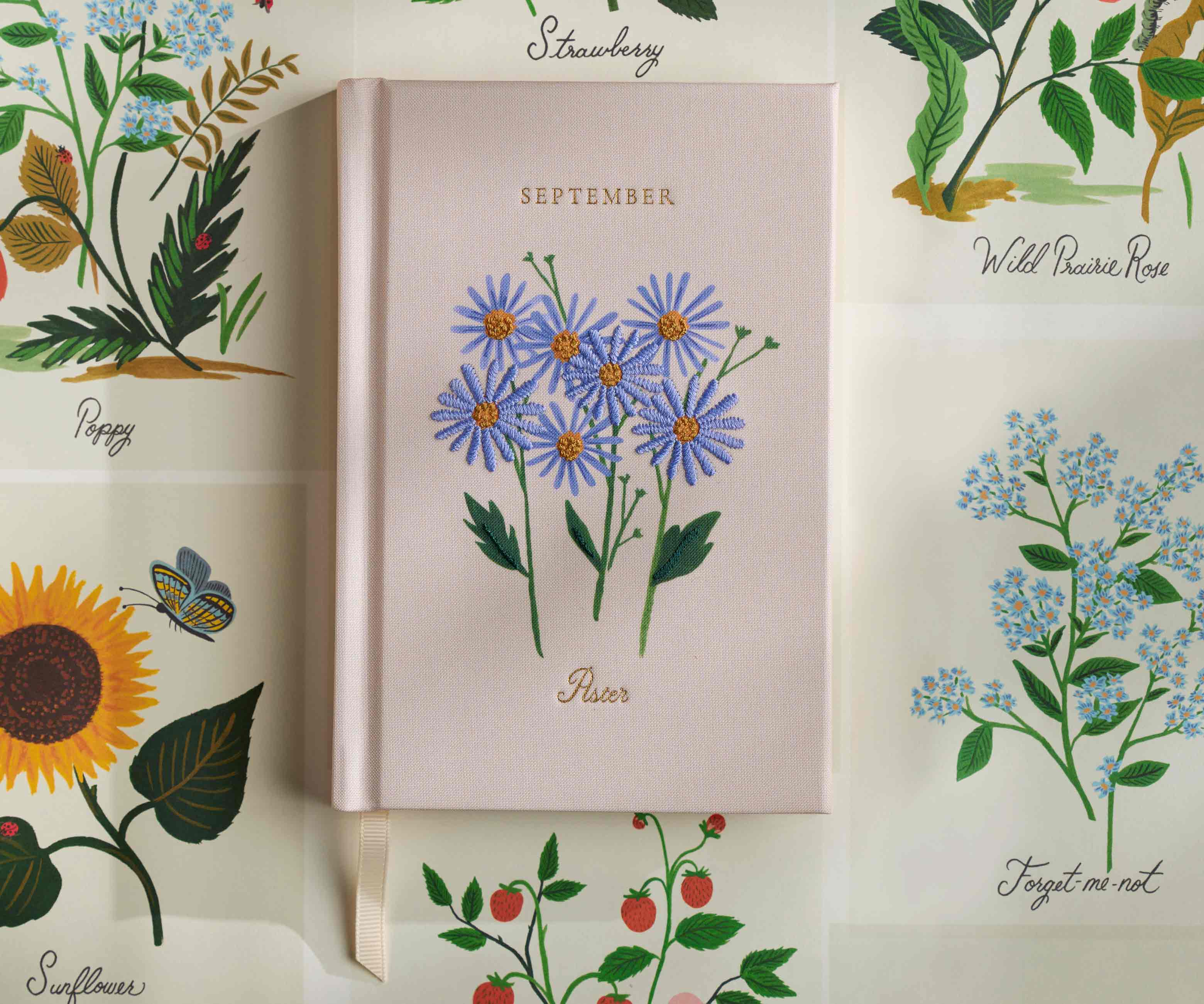 Birth Month Mini Embroidered Journal - September