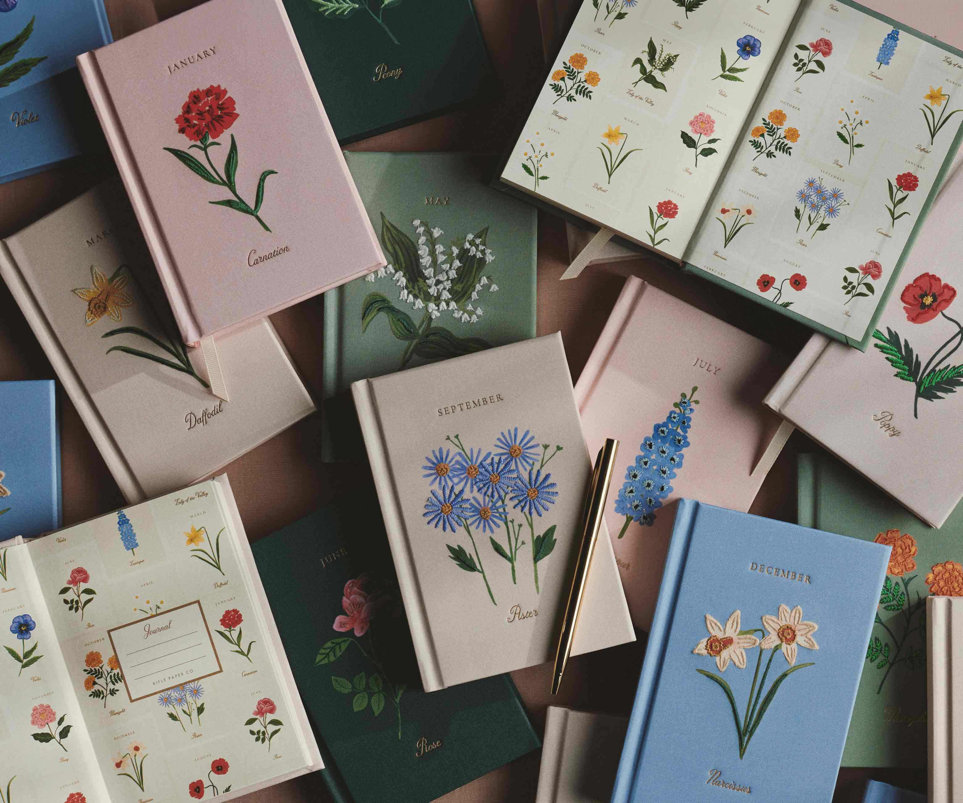 Birth Month Mini Embroidered Journal - September