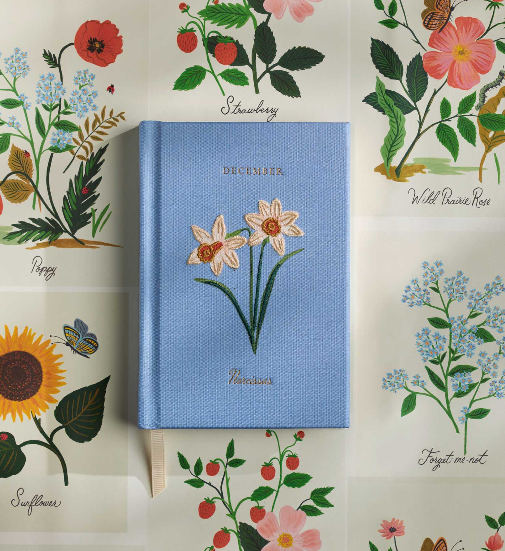 Birth Month Mini Embroidered Journal - December