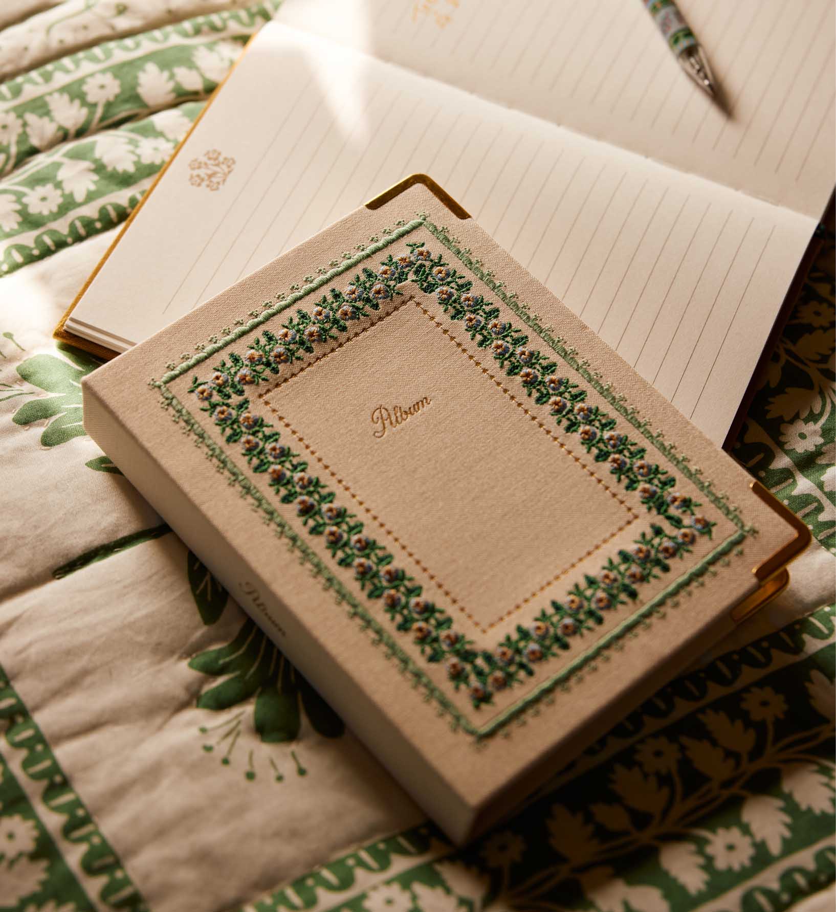 Embroidered Small Photo Album - Portico