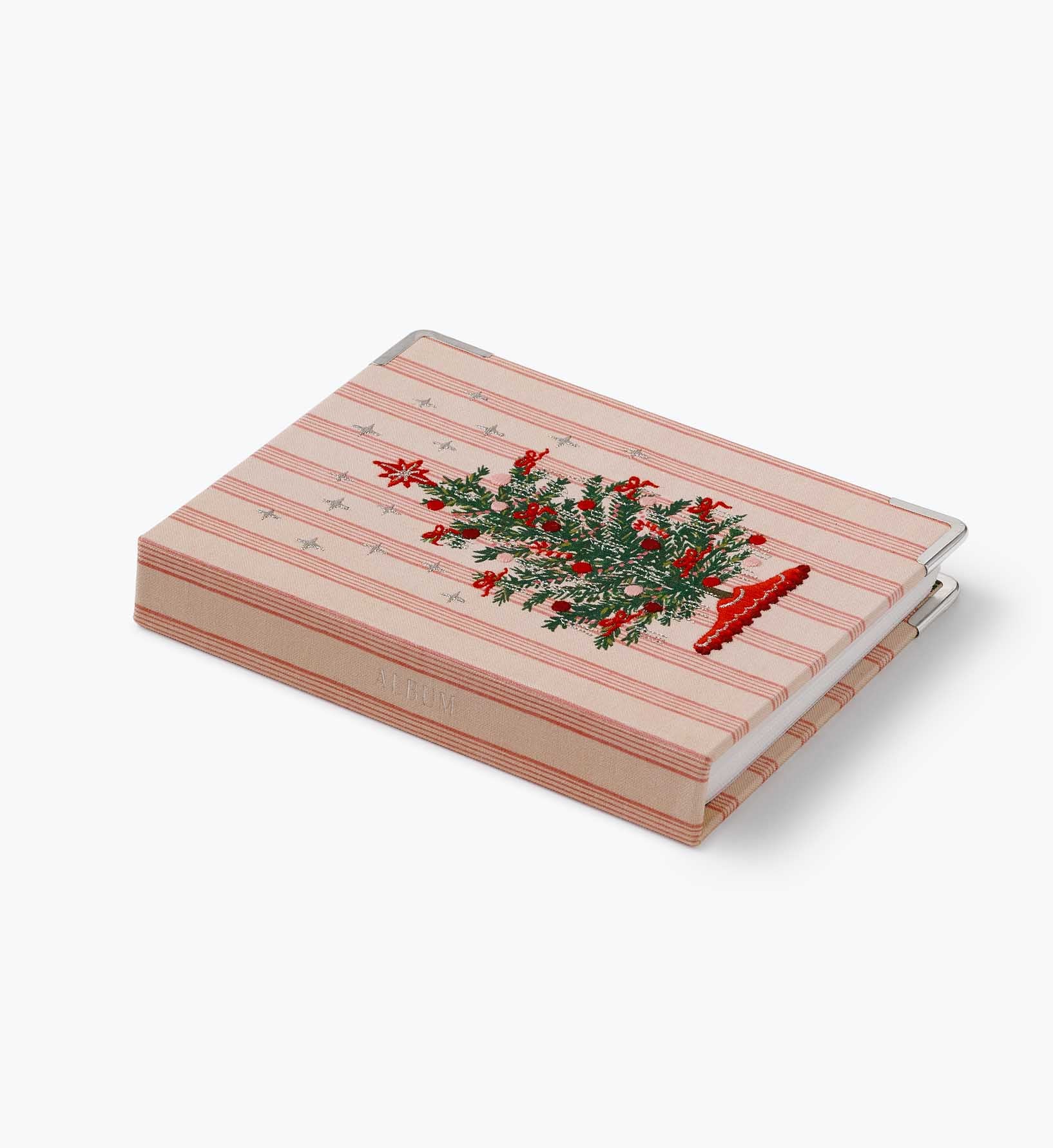 Embroidered Small Photo Album - Tinsel Tree