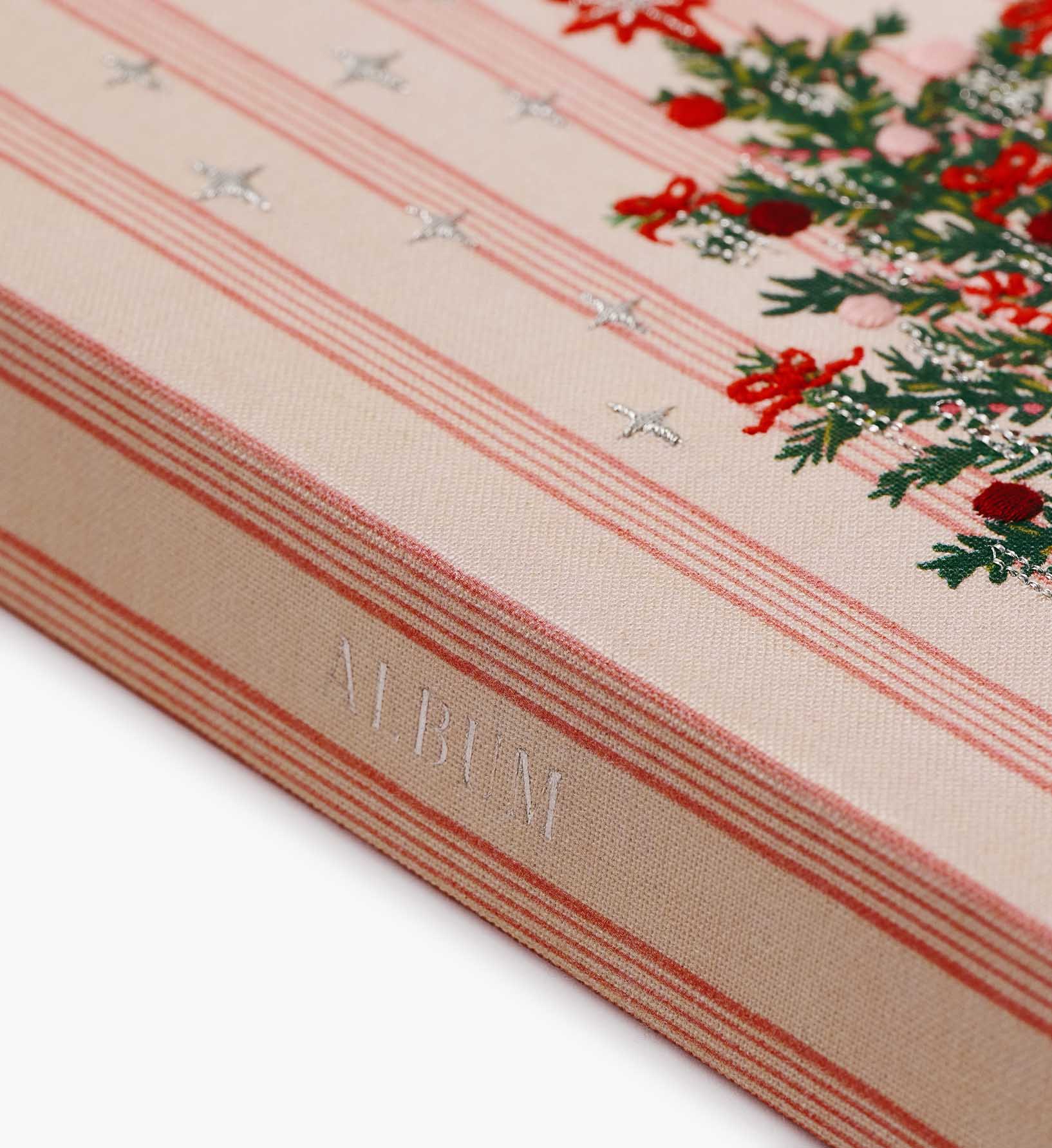 Embroidered Small Photo Album - Tinsel Tree