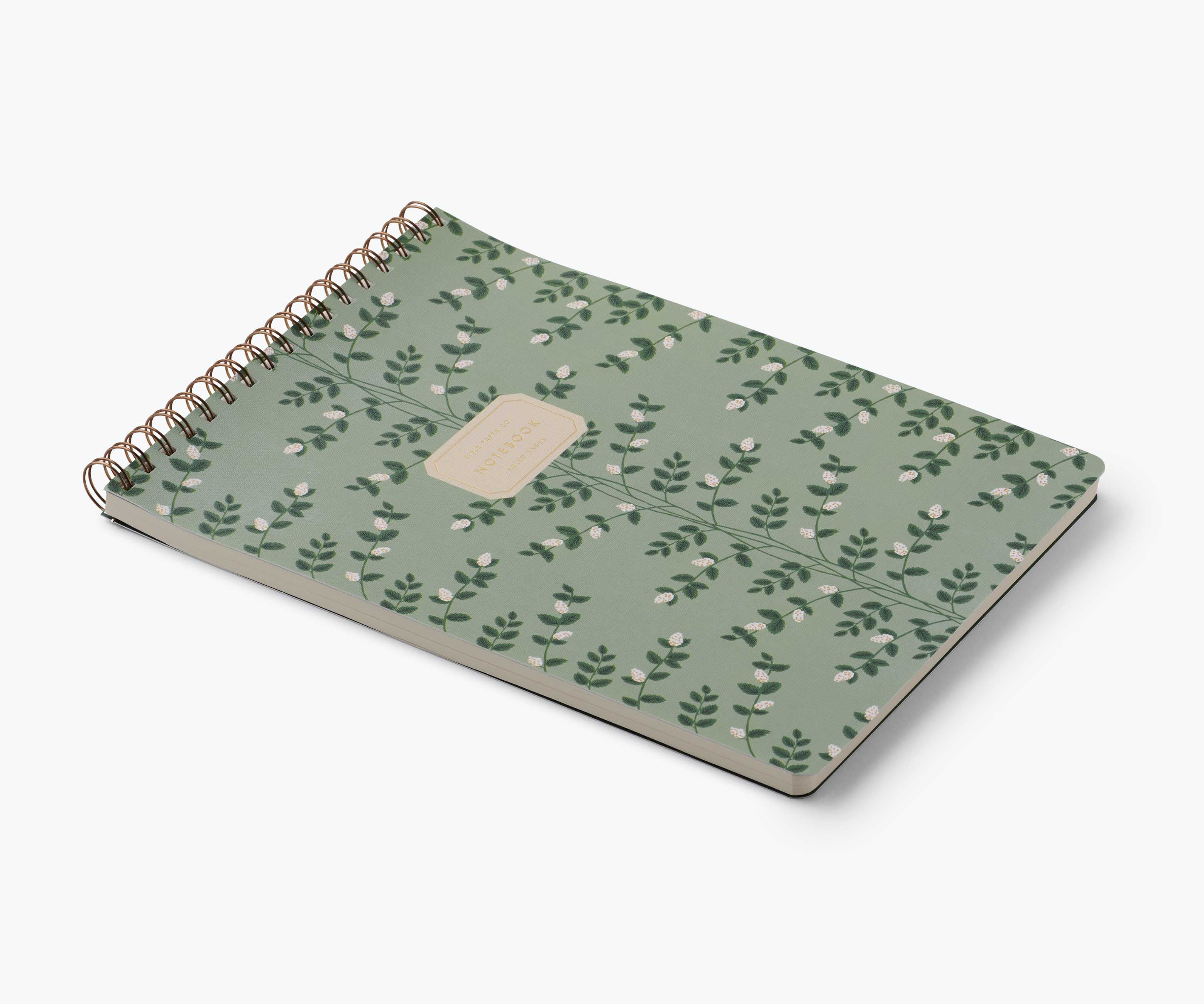 Large Top Spiral Notebook - Climbing Vines