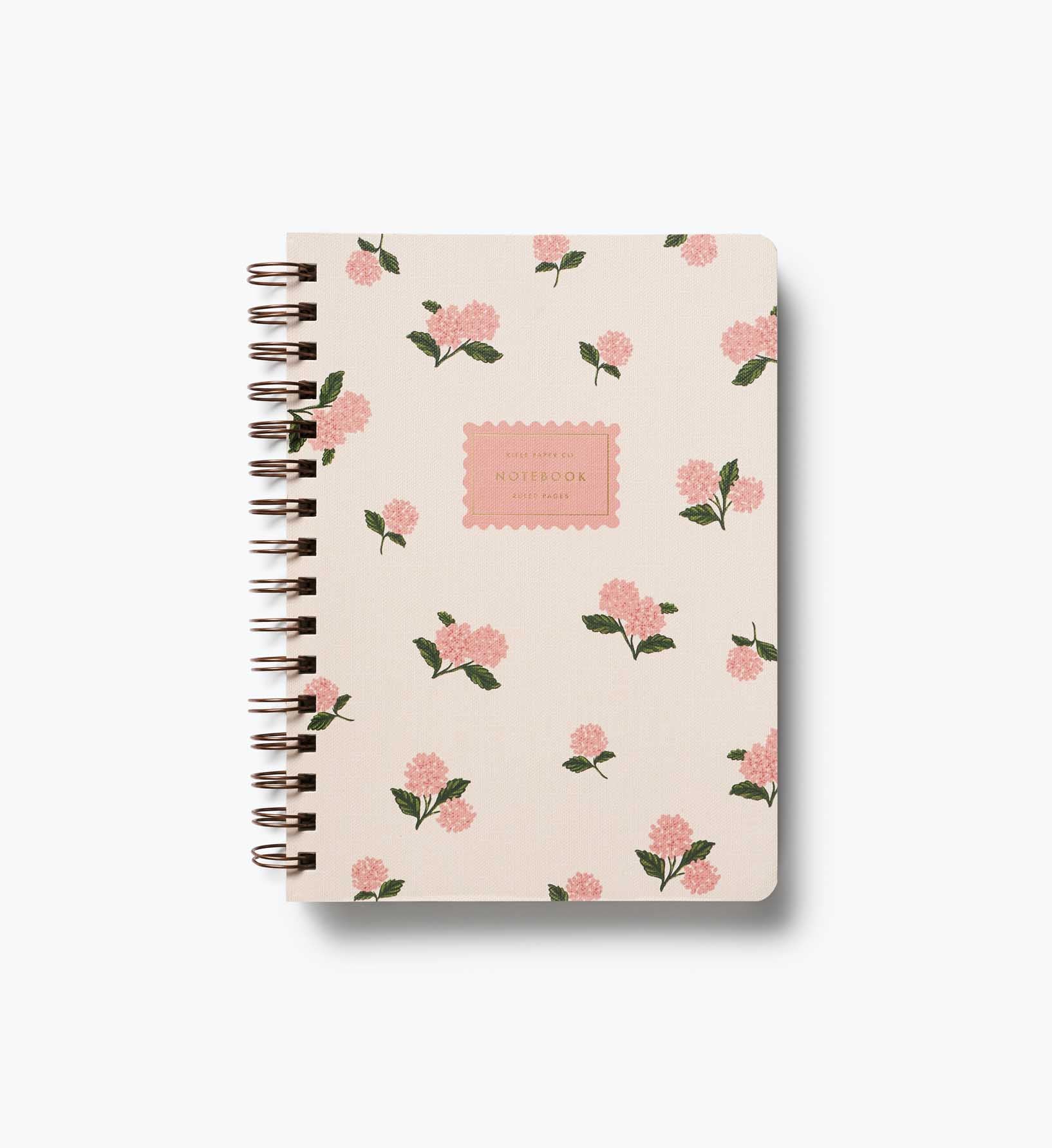 Rifle Paper Co. Pink Hydrangea Spiral Notebook