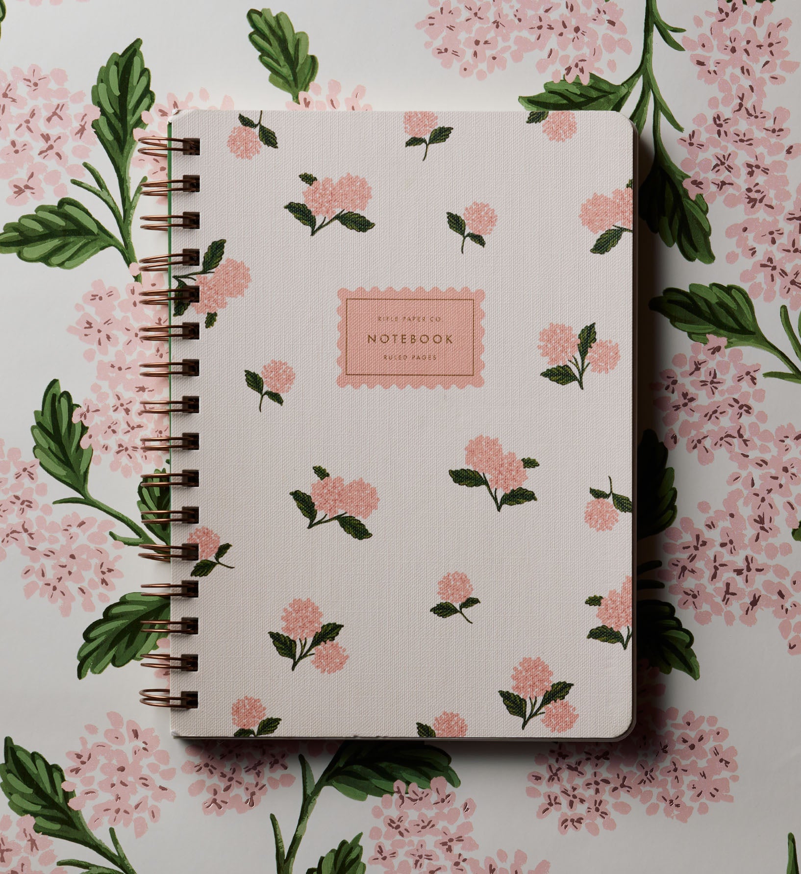 Spiral Notebook - Pink Hydrangea