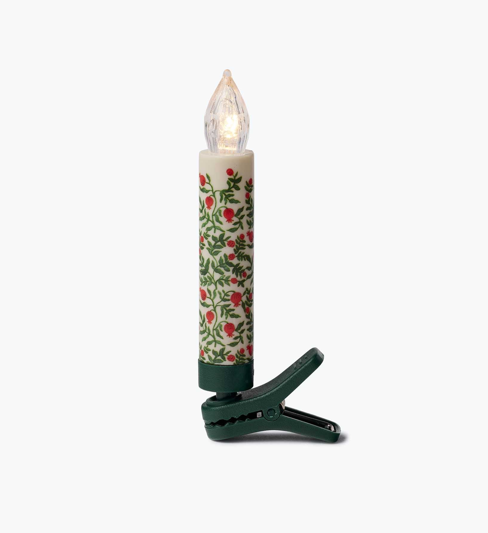 Holiday Clip-On Candle Lights - Christmastide Pomegranate