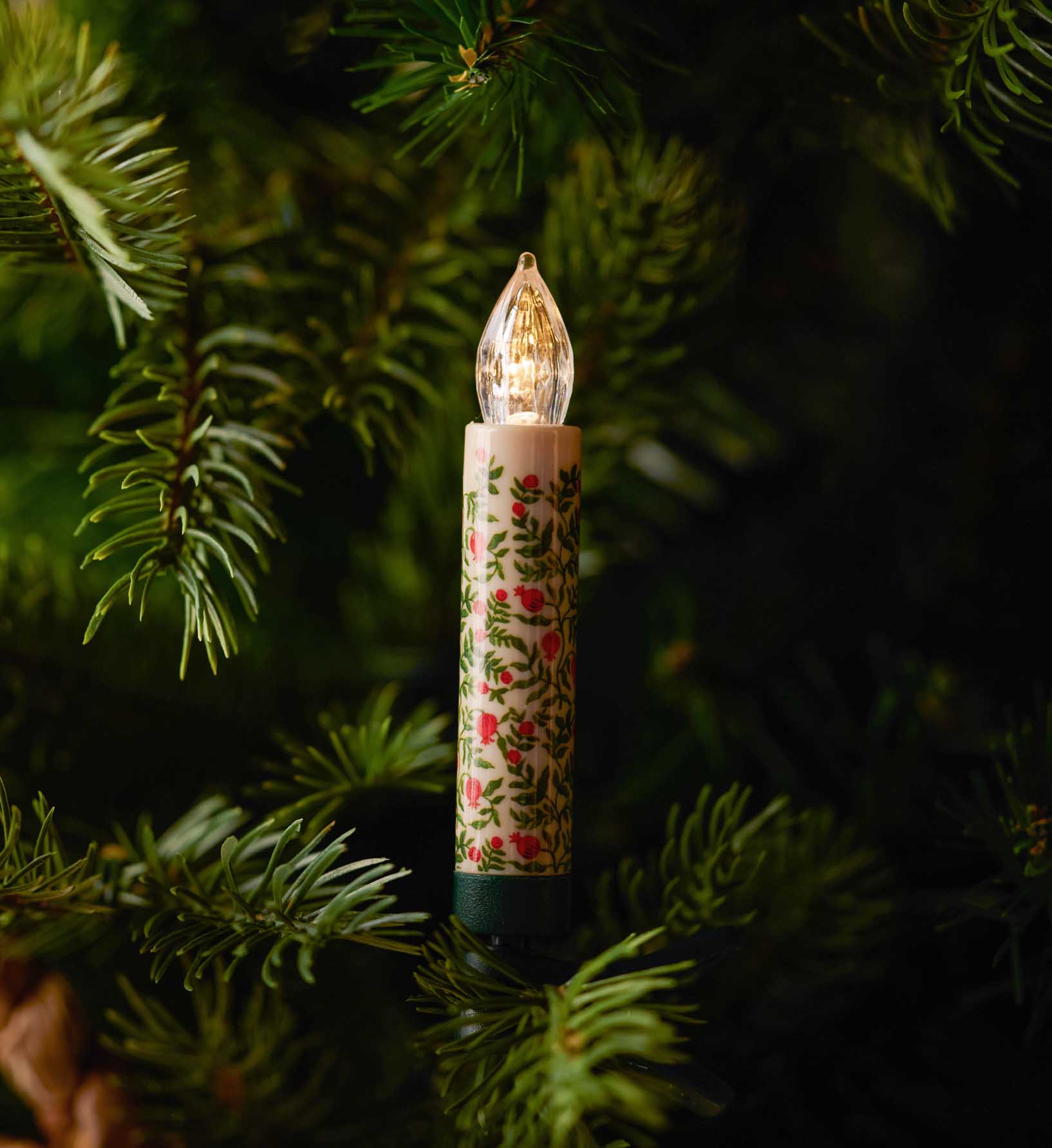 Holiday Clip-On Candle Lights - Christmastide Pomegranate