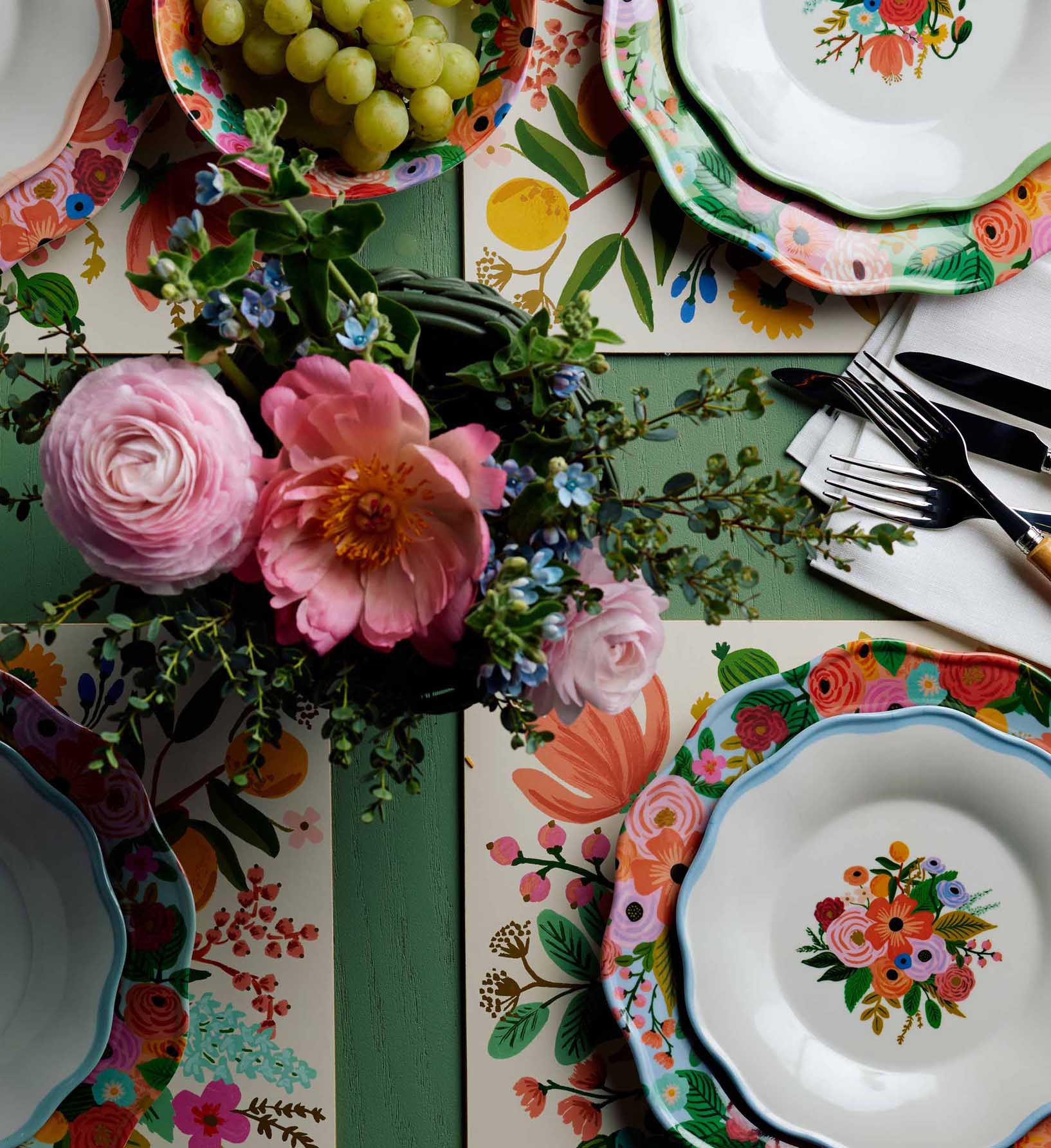 Melamine Assorted Dessert Plates - Garden Party