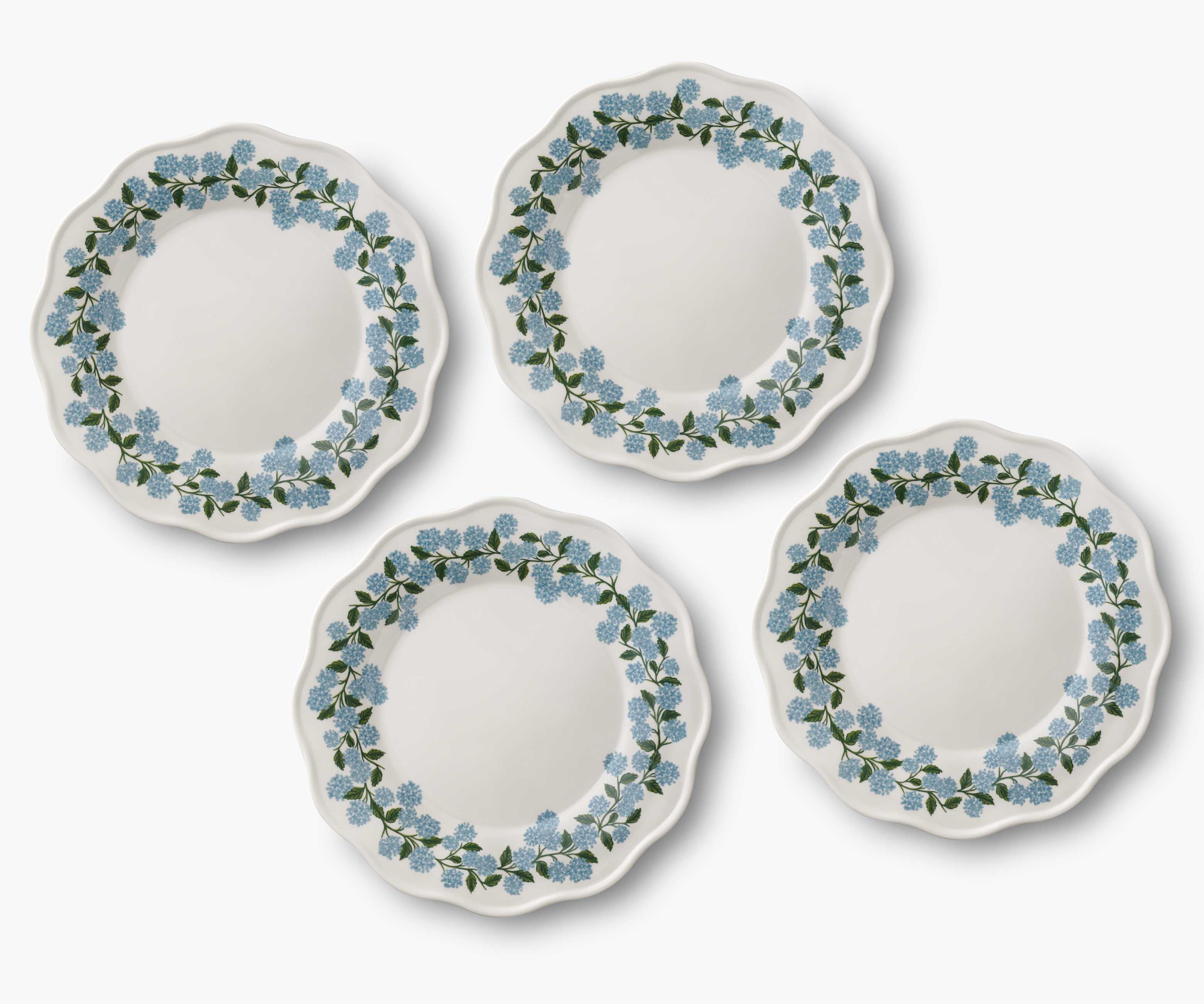 Melamine Assorted Dinner Plates - Hydrangea