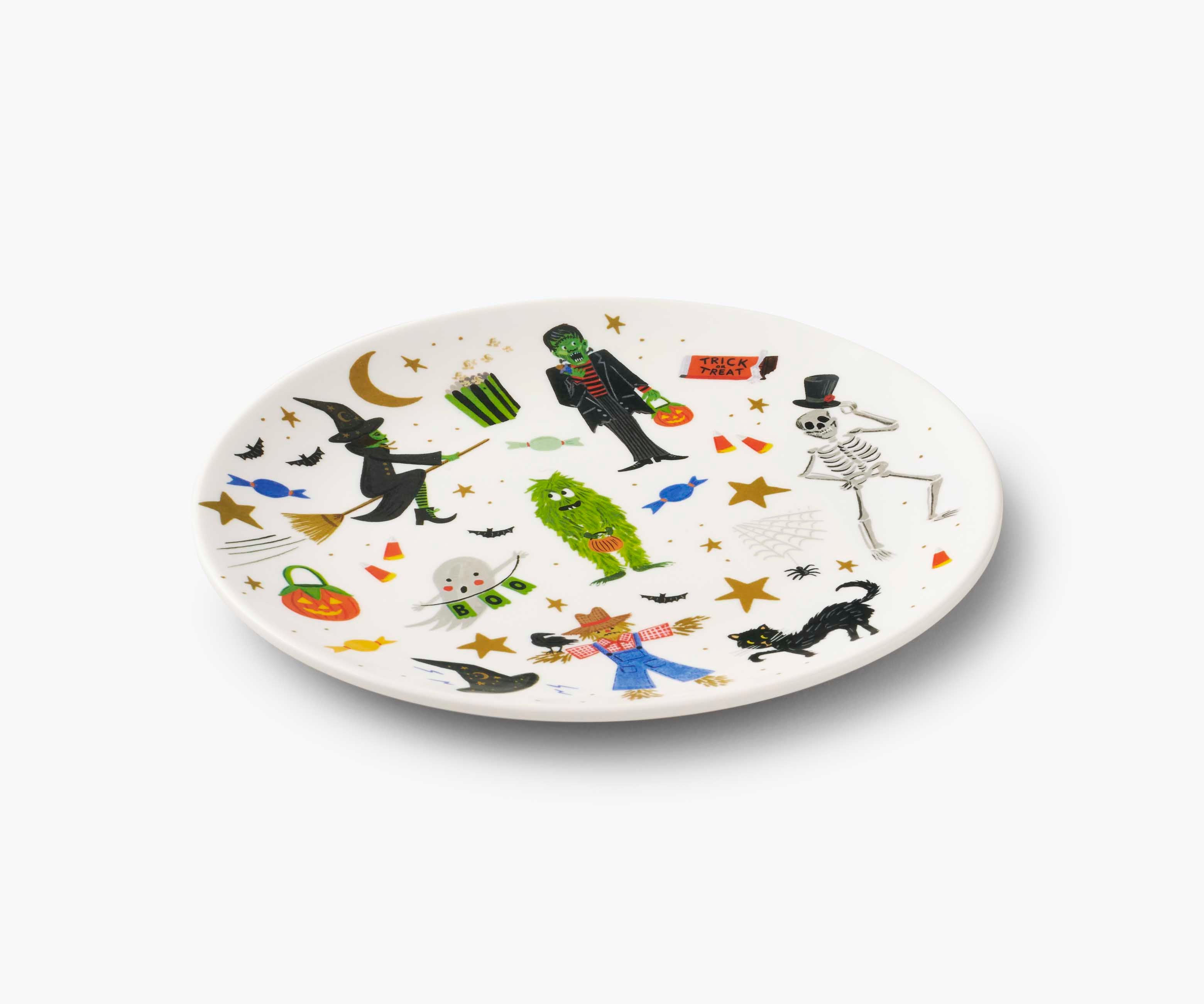 Melamine Assorted Dessert Plates - Halloween Parade