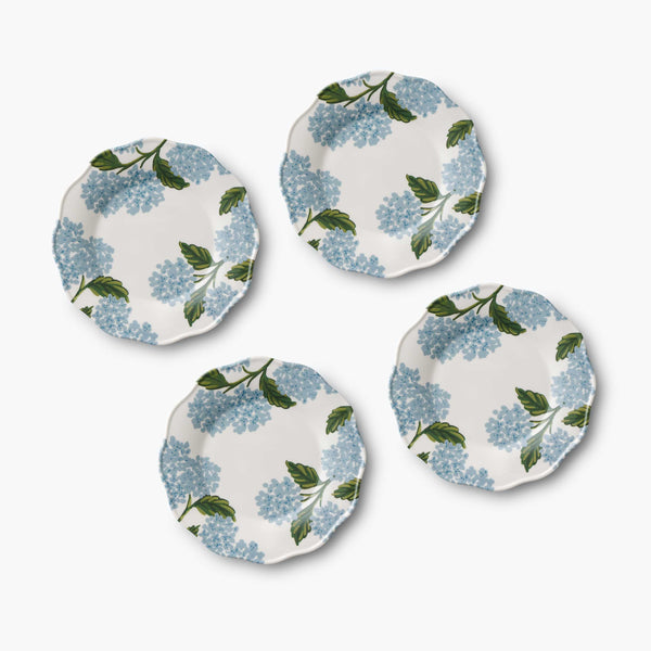 Hydrangea Melamine Dessert Plates Set | Rifle Paper Co.