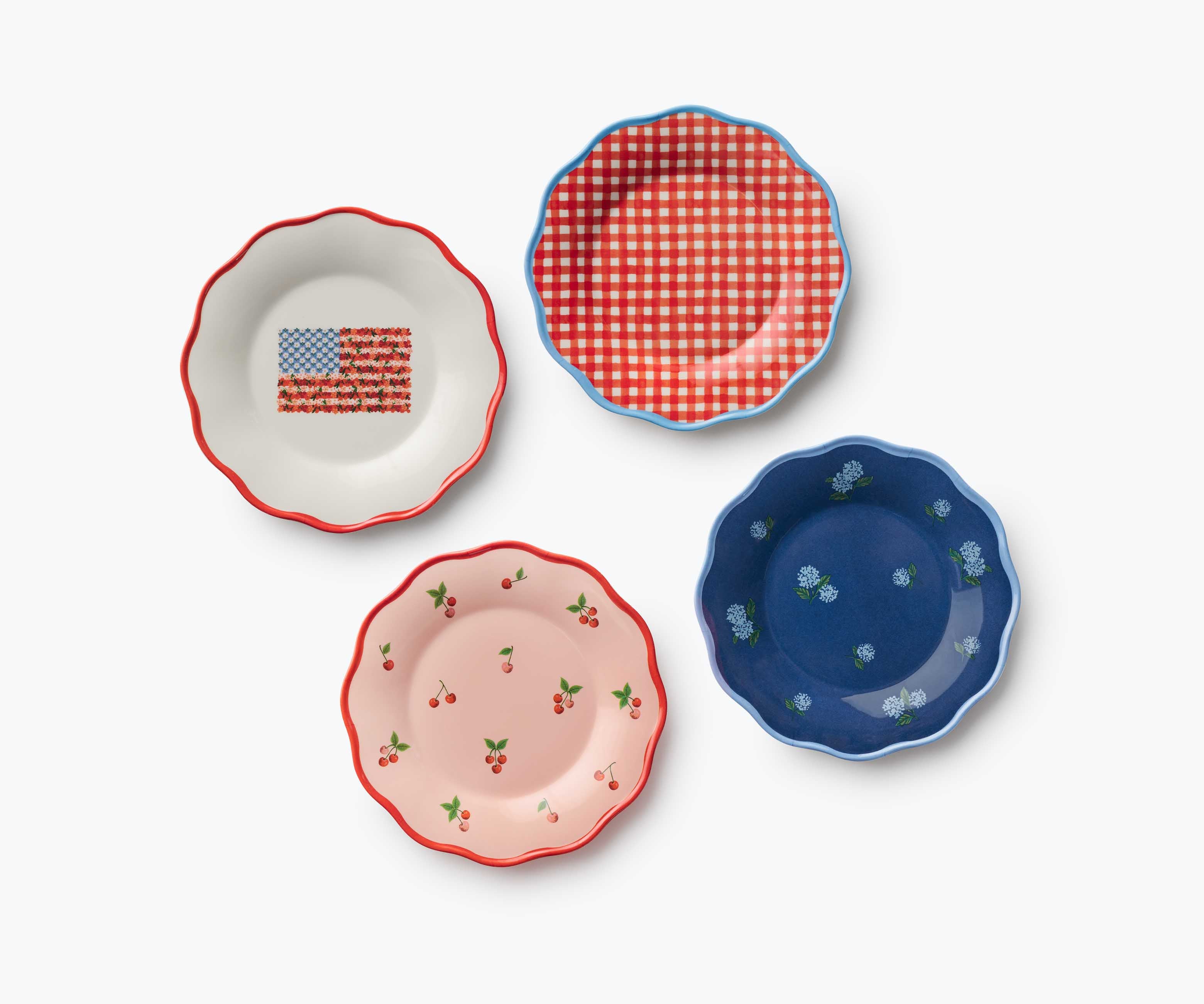 Melamine Assorted Dessert Plates - Americana