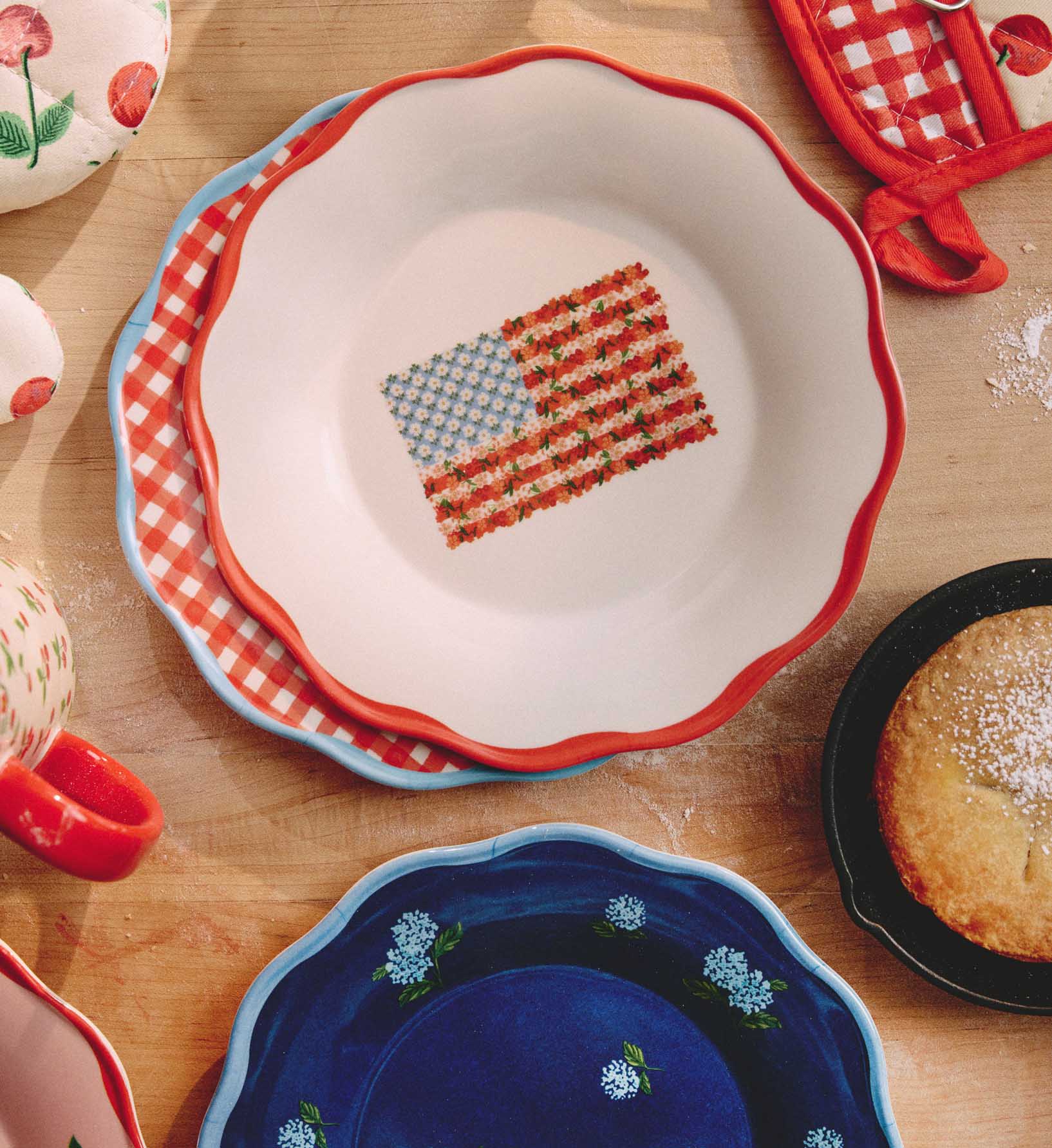 Melamine Assorted Dessert Plates - Americana