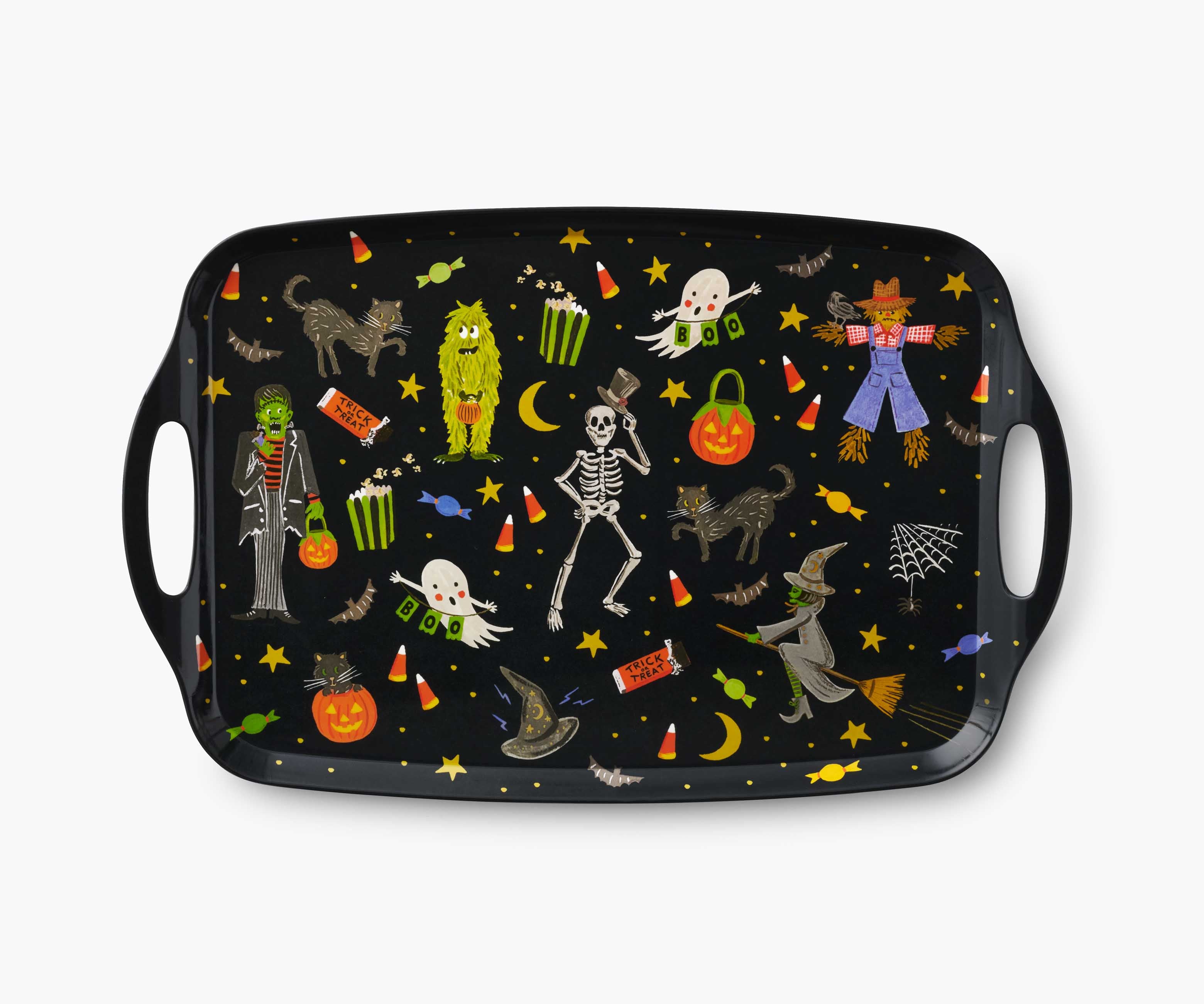 Melamine Serving Platter with Handles - Halloween Parade