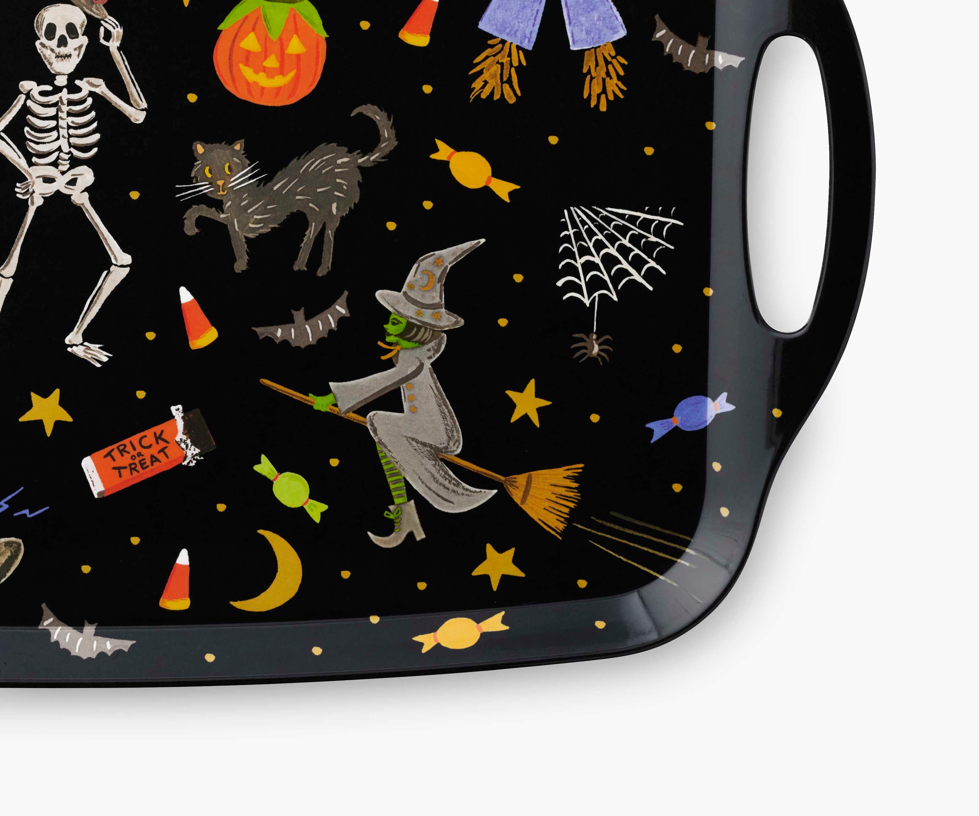 Melamine Serving Platter with Handles - Halloween Parade