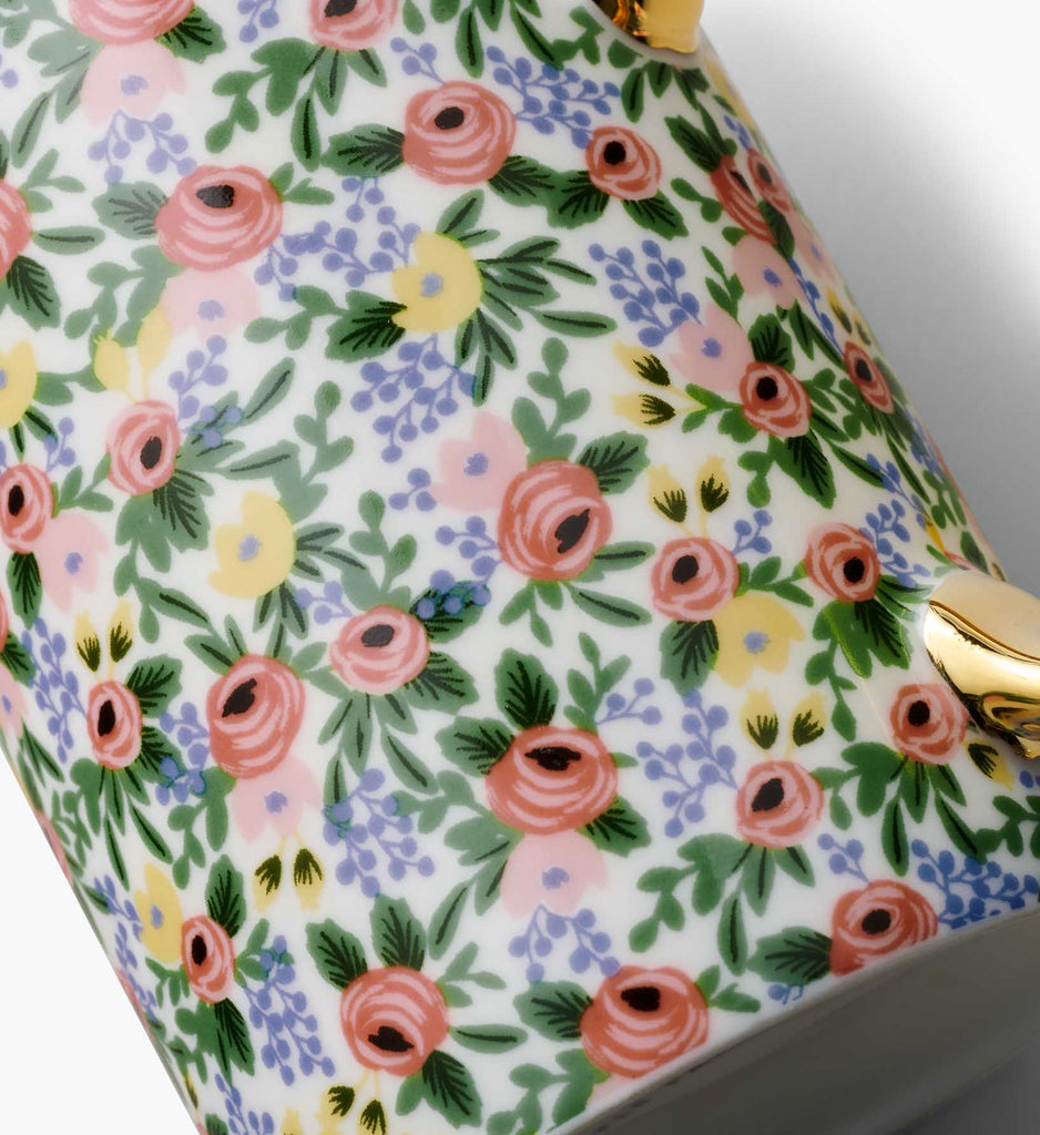 Rosa Porcelain Mug with Gilded Rim | Rifle Paper Co.