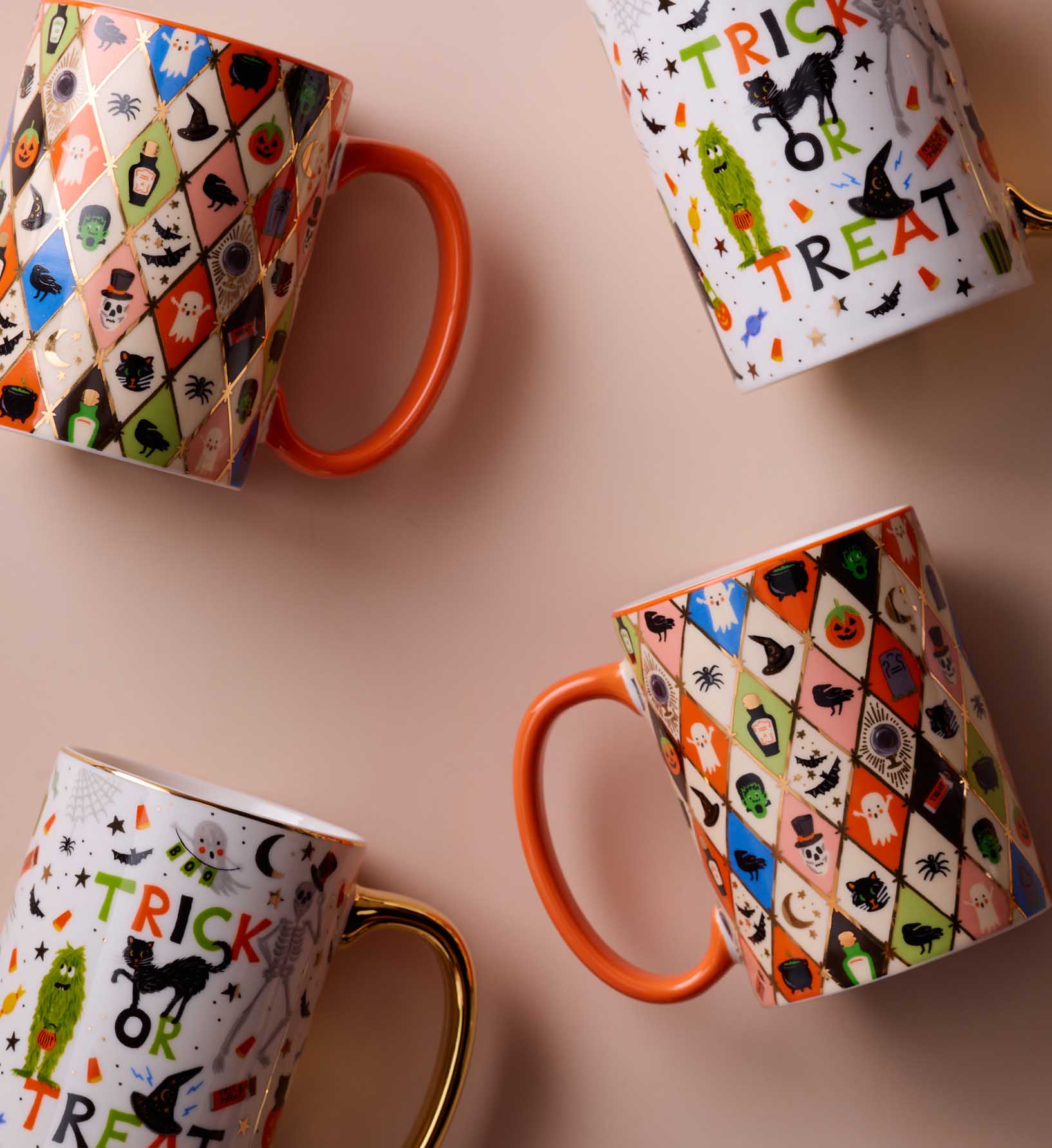Porcelain Mug - Halloween Argyle