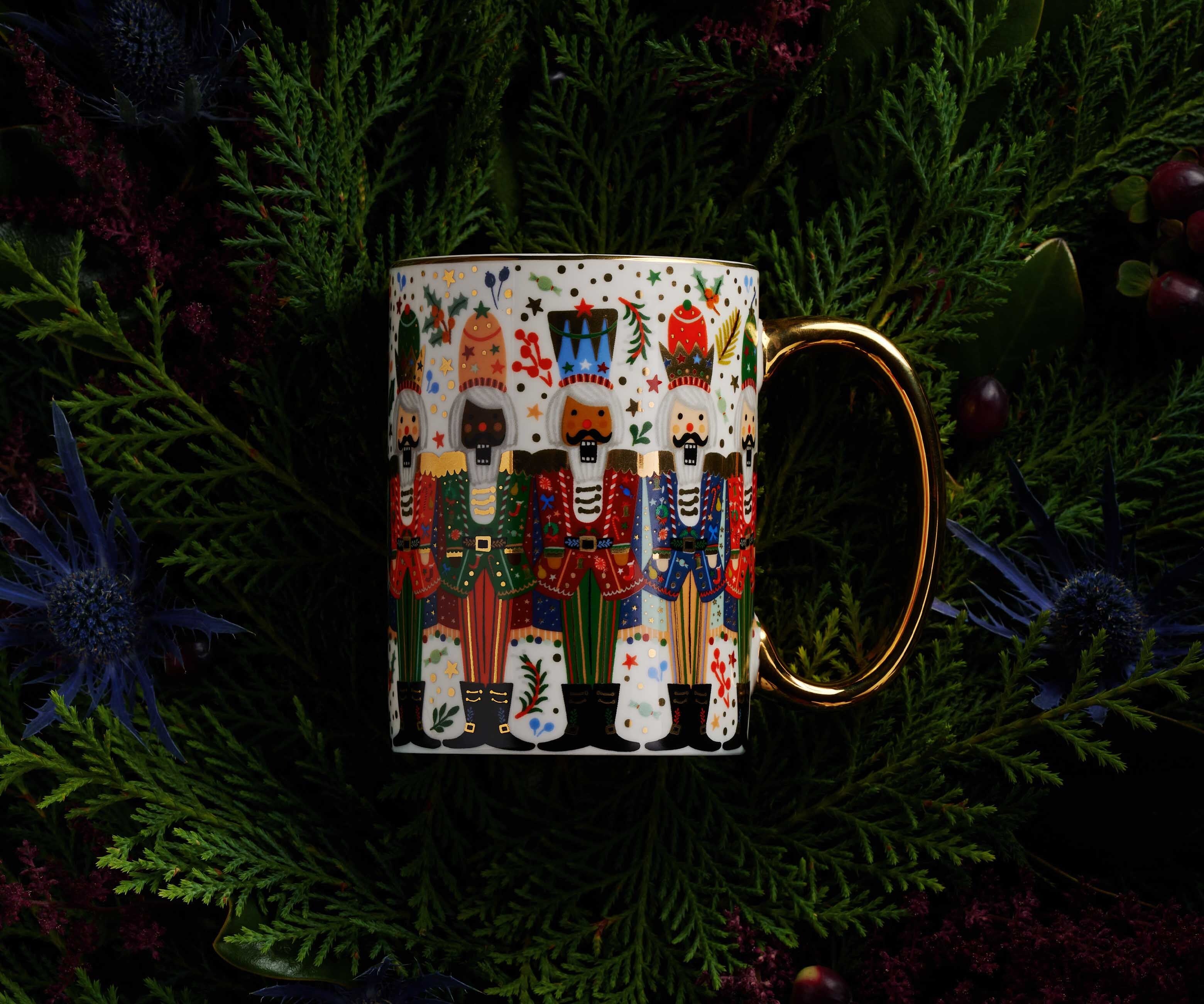 Holiday Porcelain Mug - Nutcracker Brigade