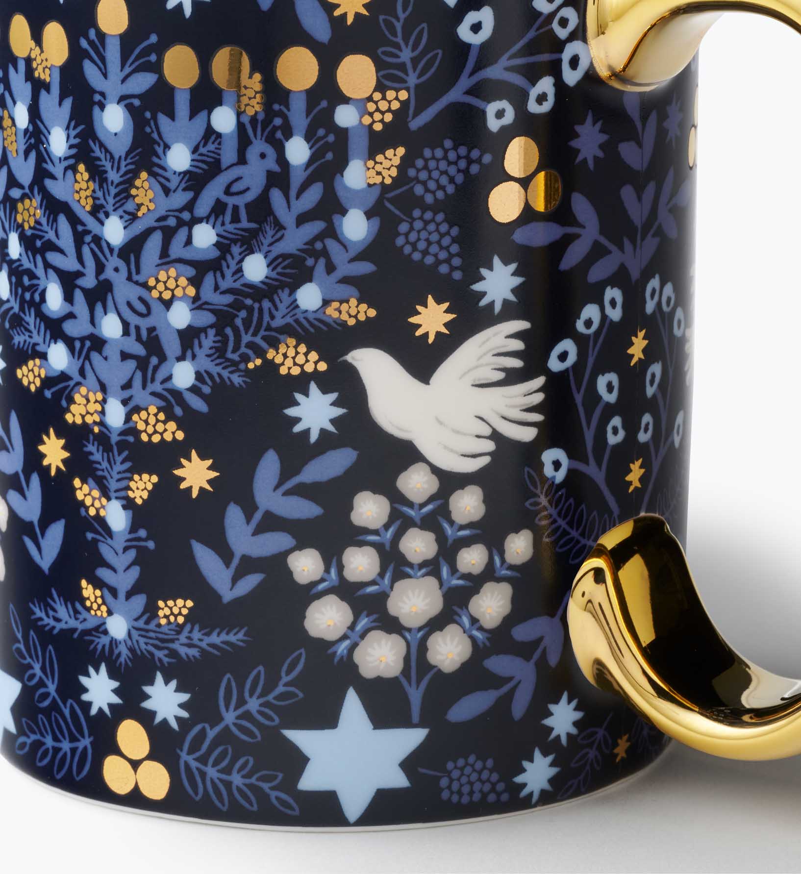 Holiday Porcelain Mug - Laurel Menorah