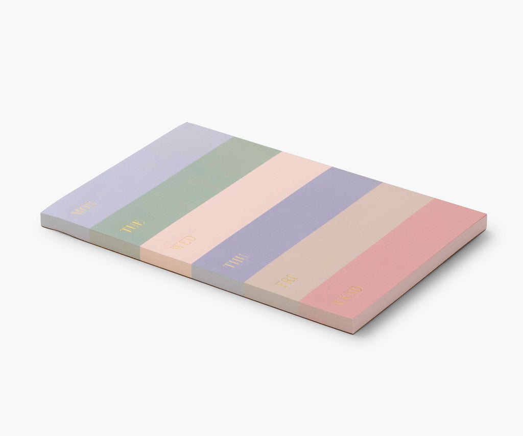 Notepad Riffle Paper Muted Colorblock Large Weekly Memo Notepad | Rifle Paper Co.
