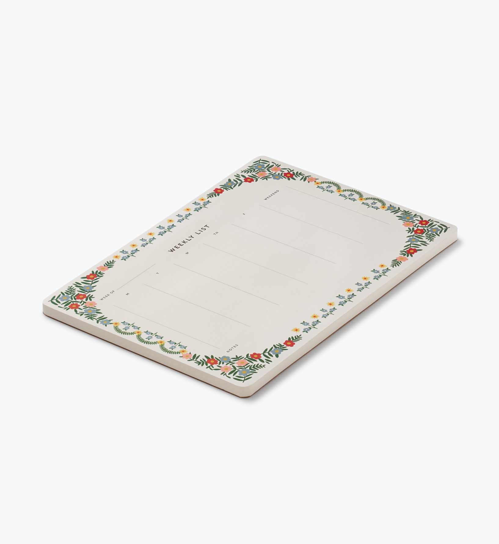 Weekly Desk Pad - Rosette