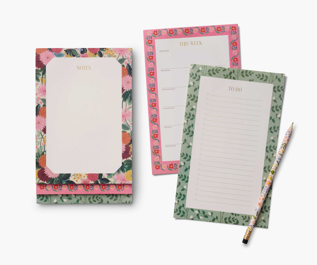 Dahlia Tiered Notepad with Gold Foil | Rifle Paper Co.