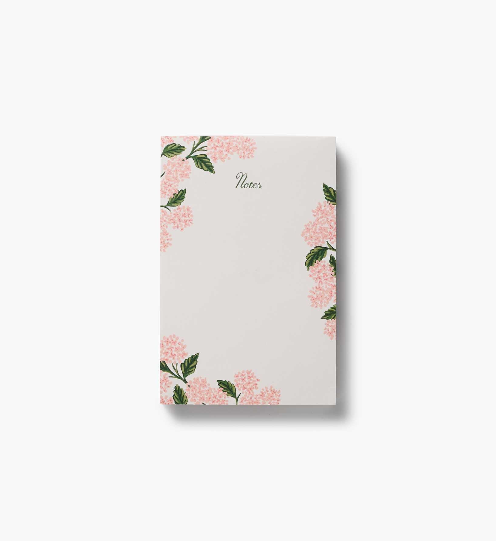 Blank Notepad - Pink Hydrangea