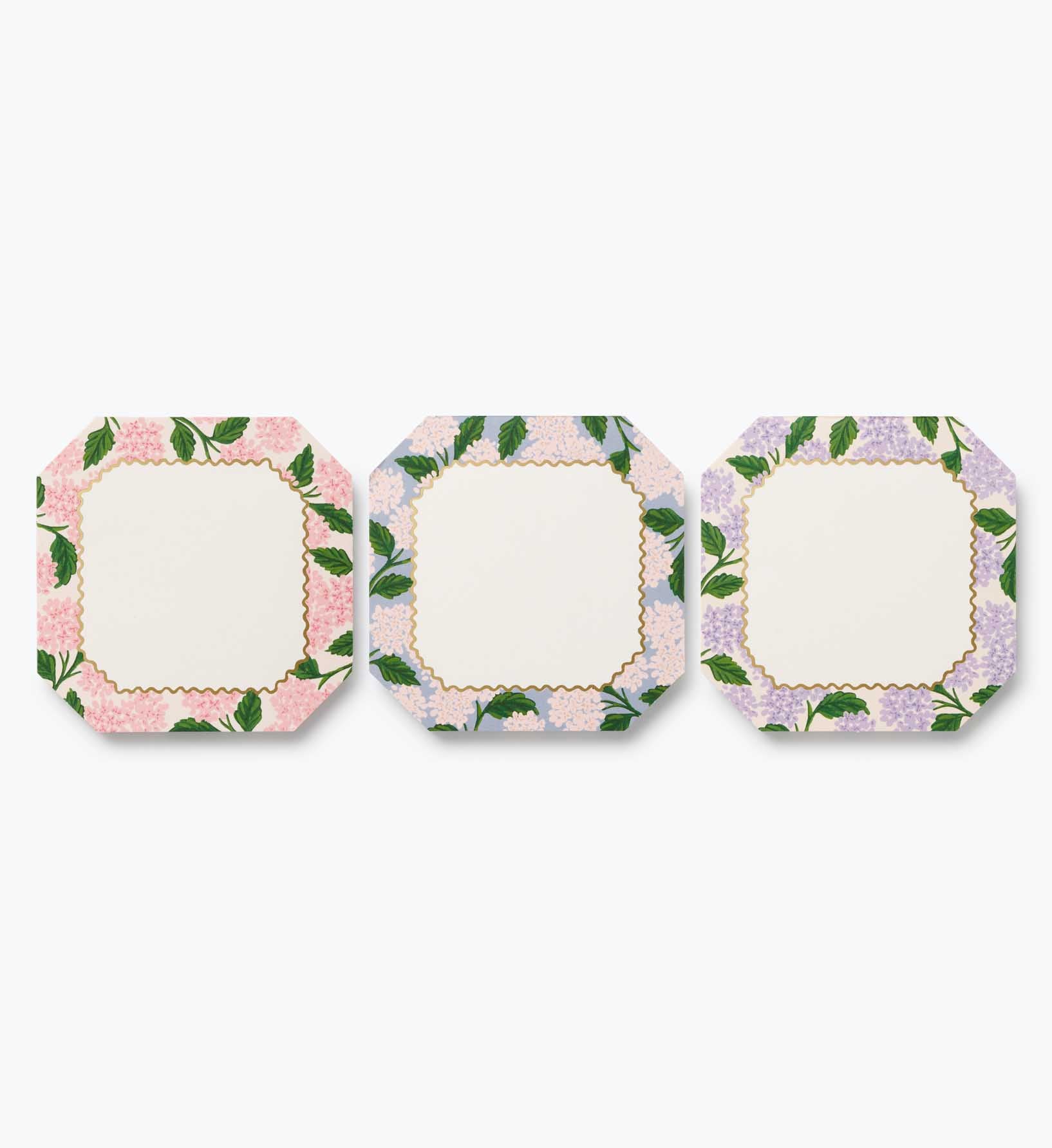 Mini Notepad Trio - Pink Hydrangea