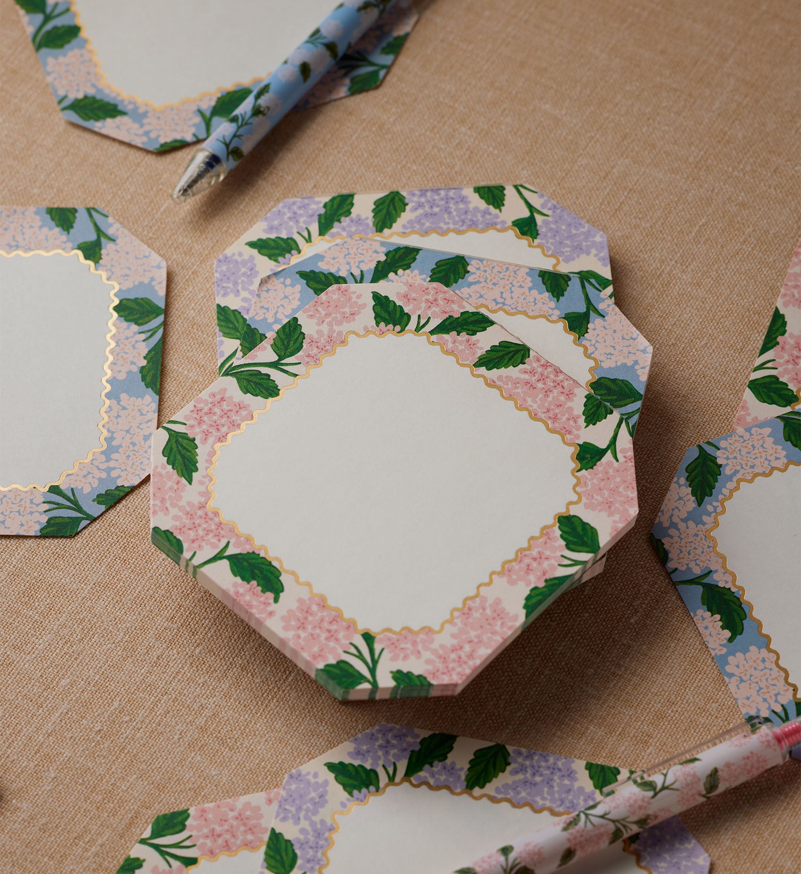 Mini Notepad Trio - Pink Hydrangea