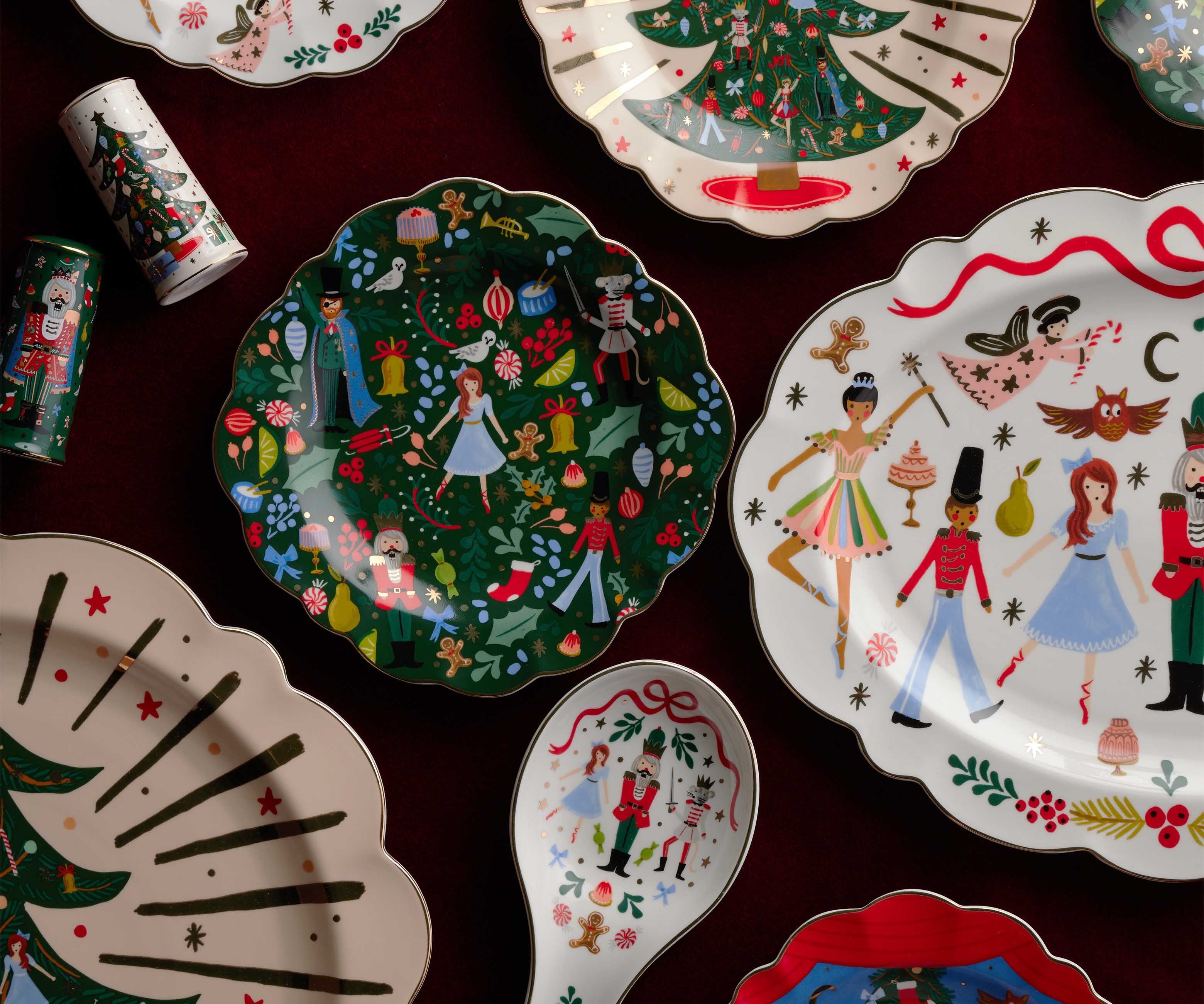 Round Porcelain Serving Platter - Nutcracker