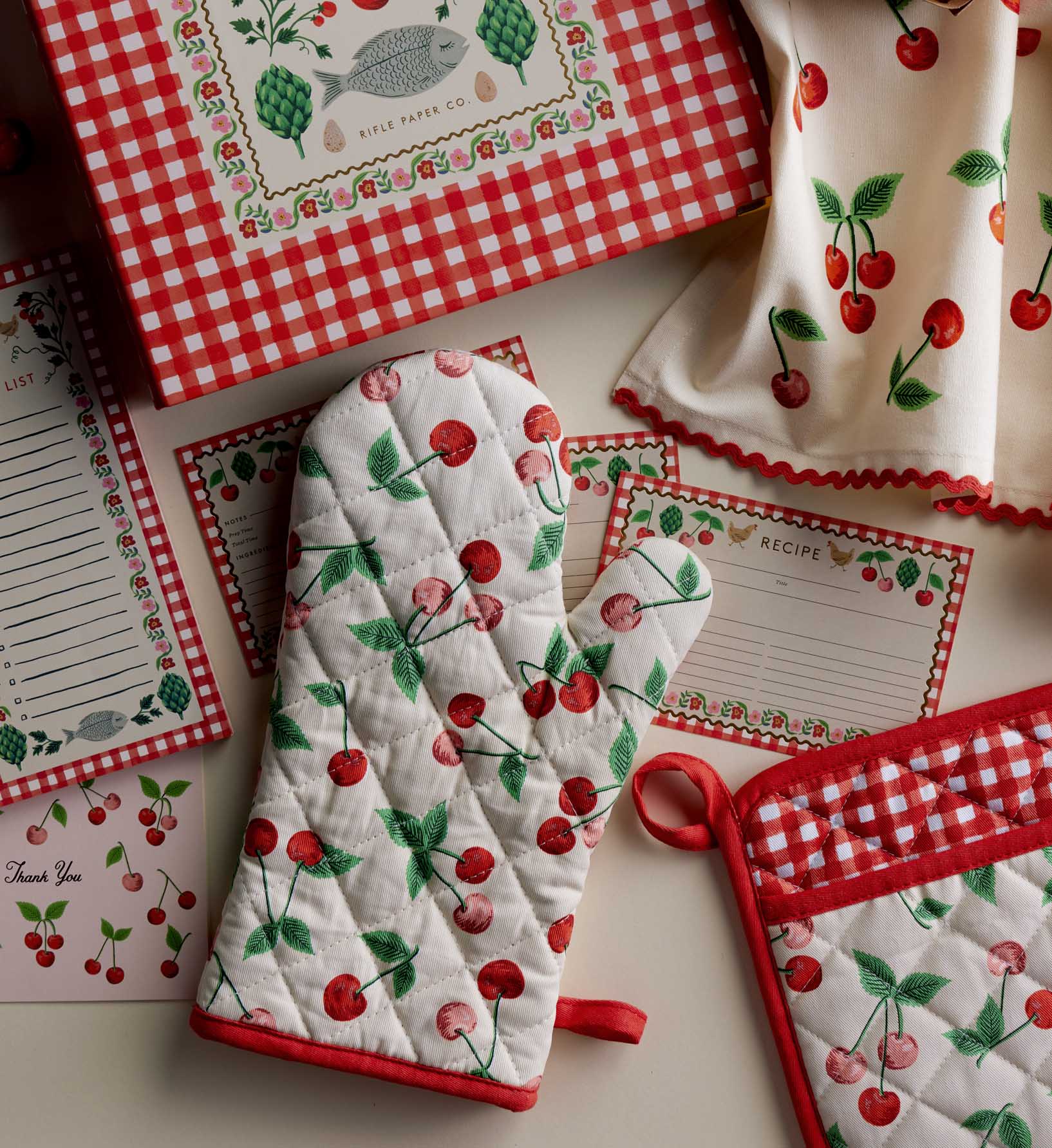 Oven Mitt - Cherries