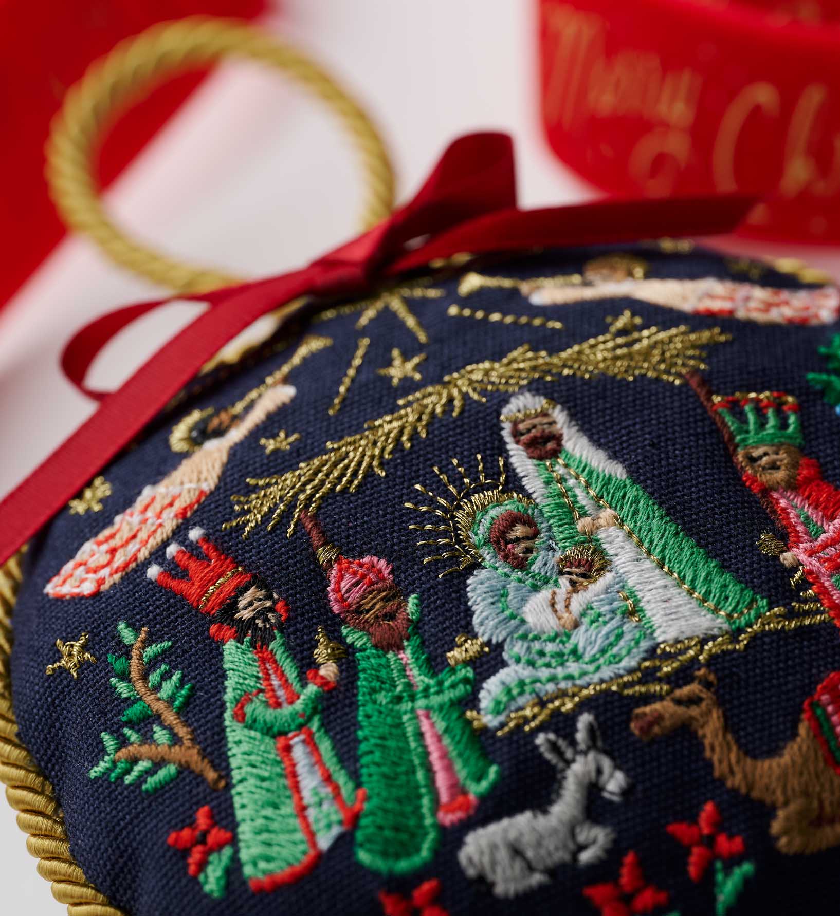Embroidered Ornament - Nativity