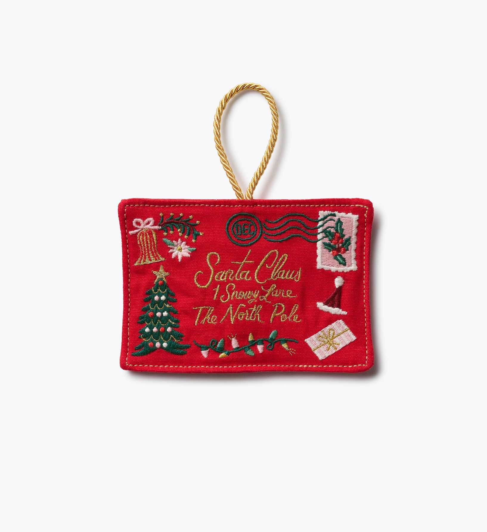 Embroidered Ornament - Santa Letter