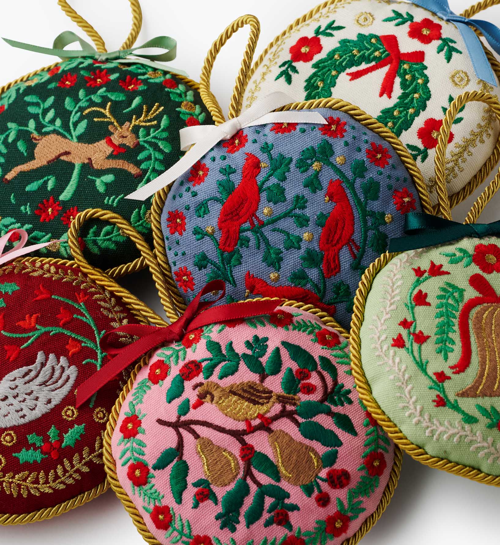 Embroidered Ornament Set - Christmastide