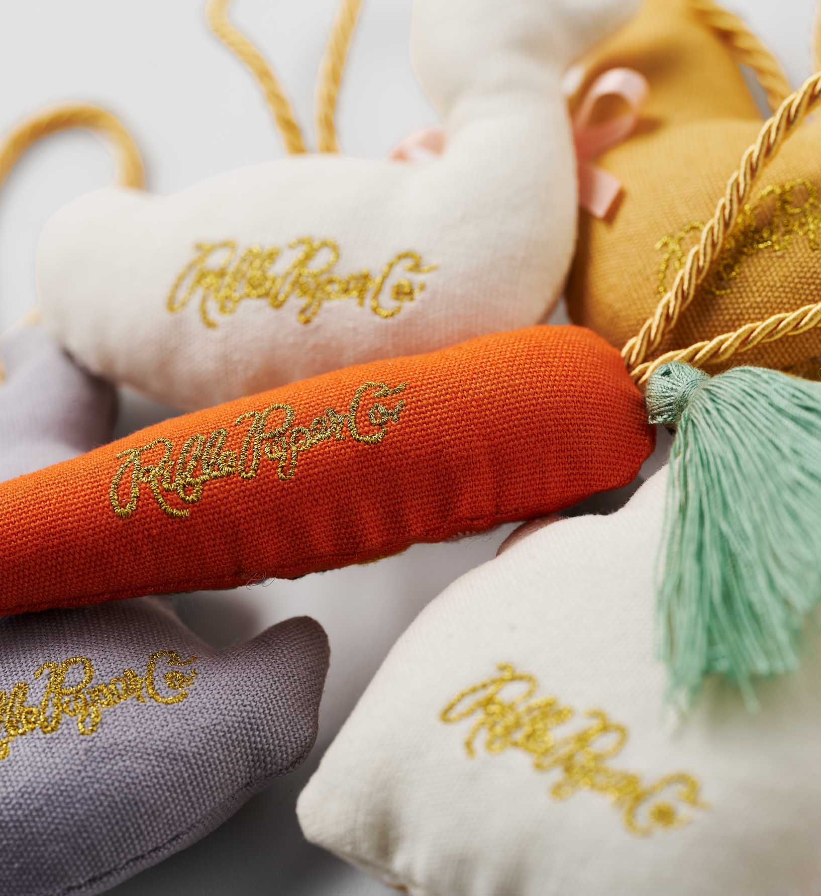 Embroidered Ornament Set - Spring Farm