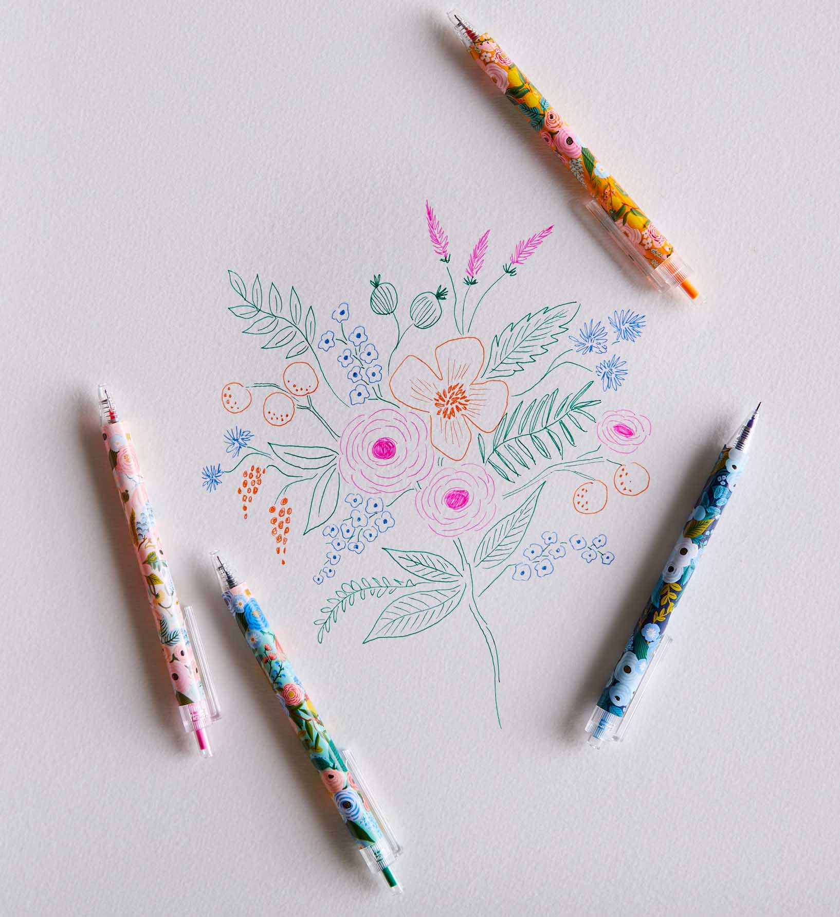Gel Pen Set of 4 - Garden Party
