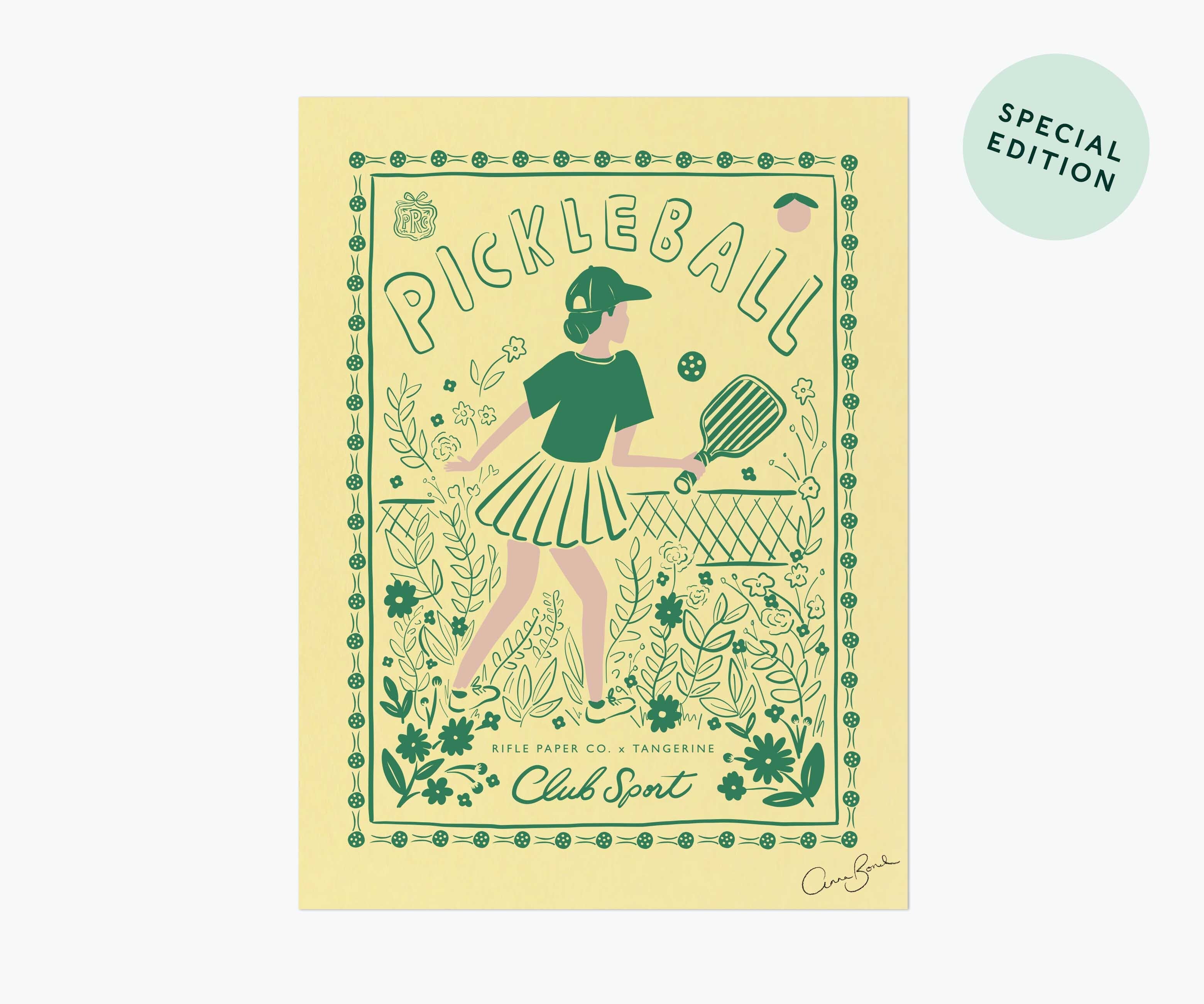 Pickleball Screen Printed Poster