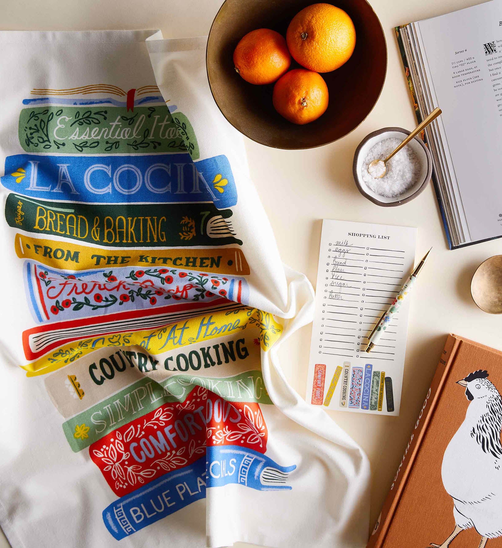 Tea Towel - Cookbooks