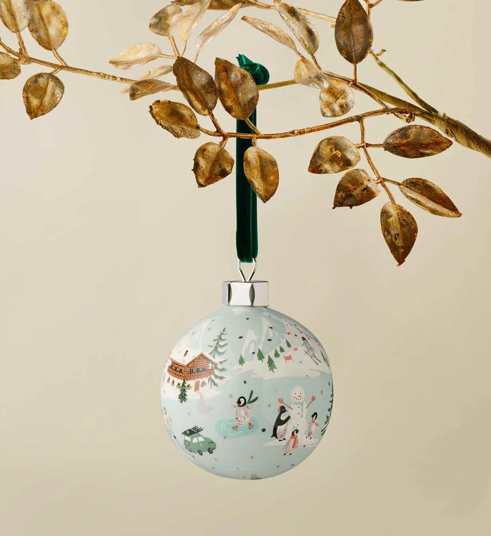 Porcelain Ornament - Penguin Village