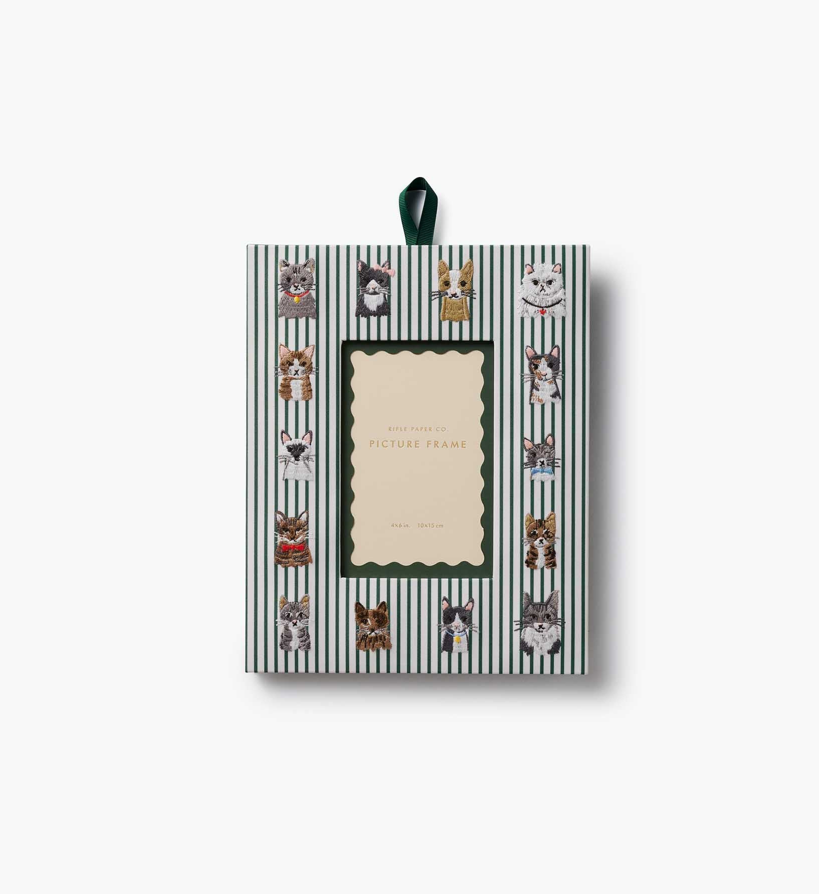 Embroidered Picture Frame - Cool Cats